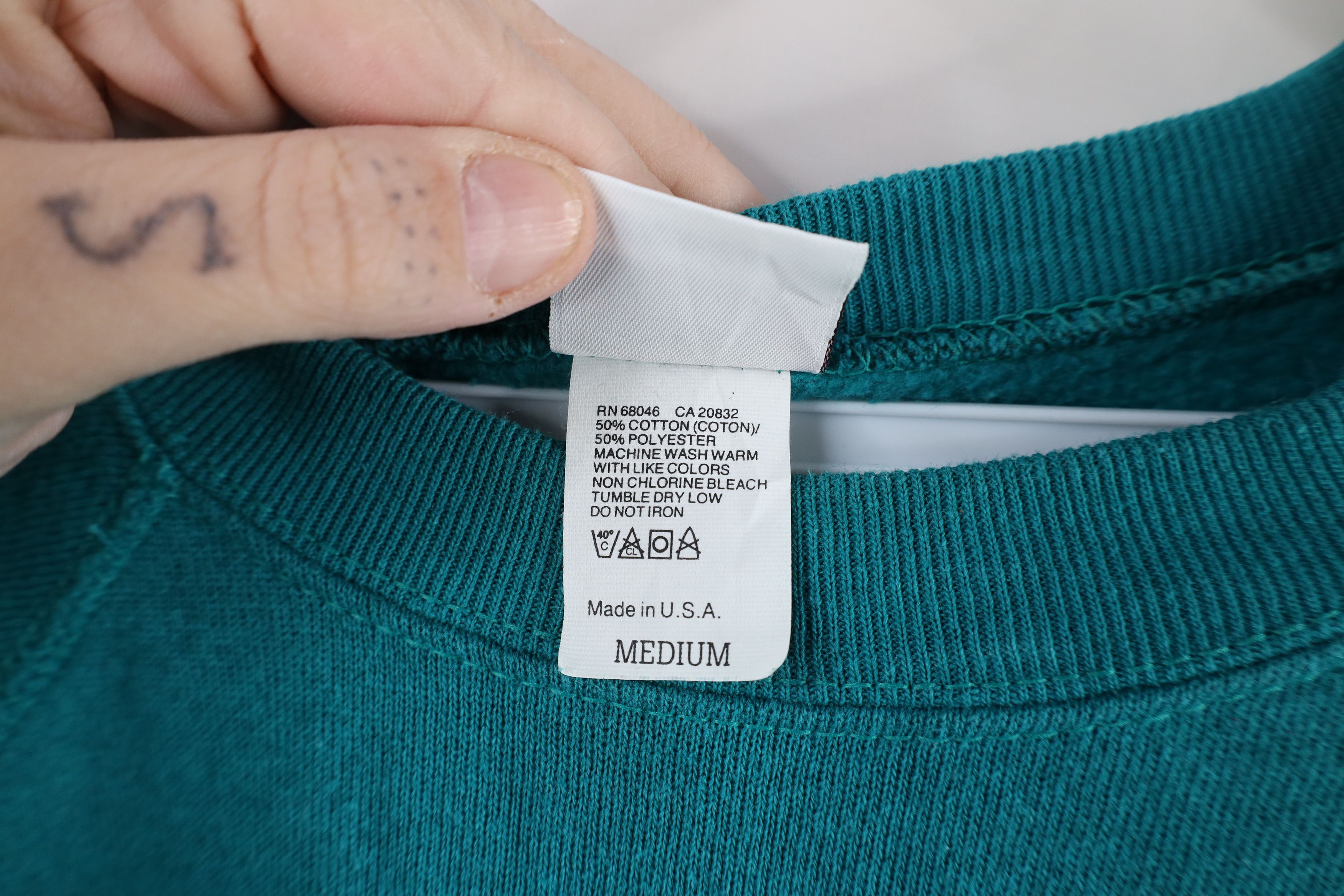 Vintage Vintage 80s 90s Streetwear Crewneck Sweatshirt Teal USA Size US M / EU 48-50 / 2 - 6 Thumbnail