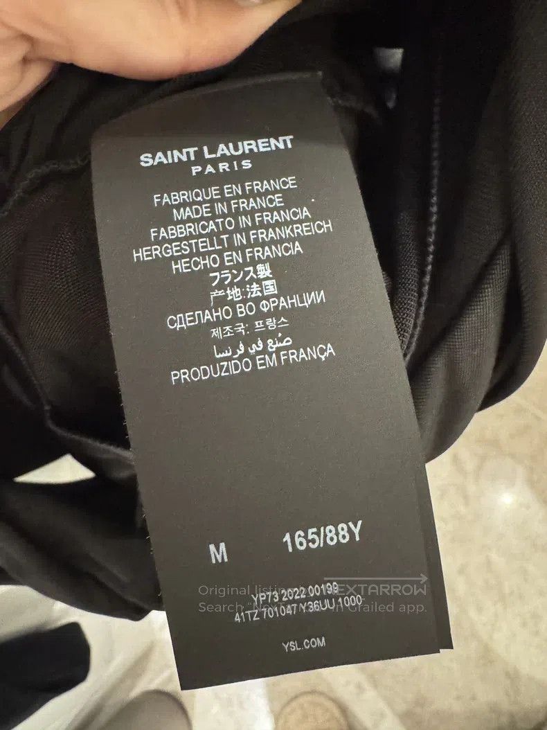 Saint Laurent Paris Saint Laurent Paris Ladies Black Shiny Knit Pleated Collar Size M / US 6-8 / IT 42-44 - 5 Thumbnail