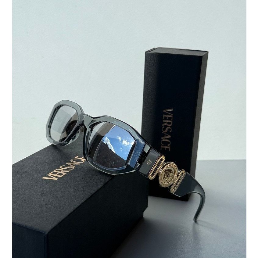 Versace NEW Versace VE4361 'Biggie' Sunglasses in Grey Mirror Size ONE SIZE - 1 Thumbnail