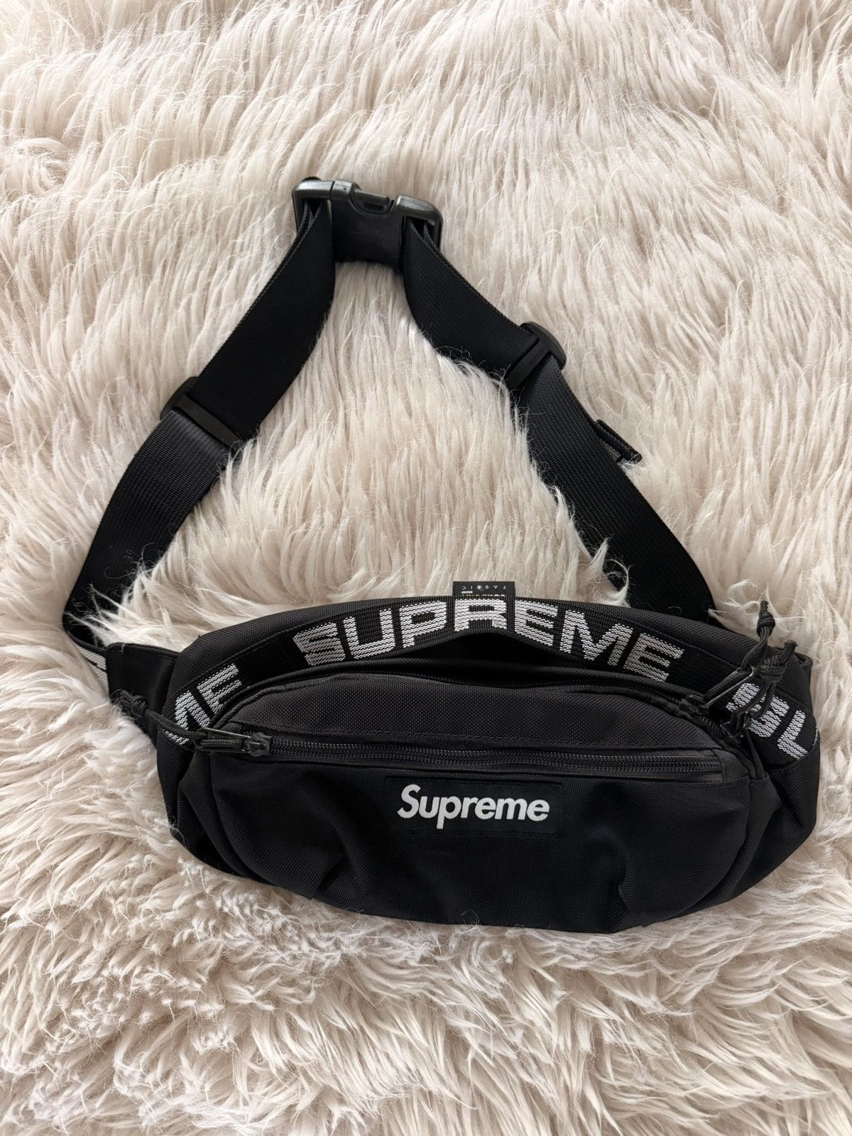 Supreme Supreme Black Cordura Waist bag - (SS18) | Grailed