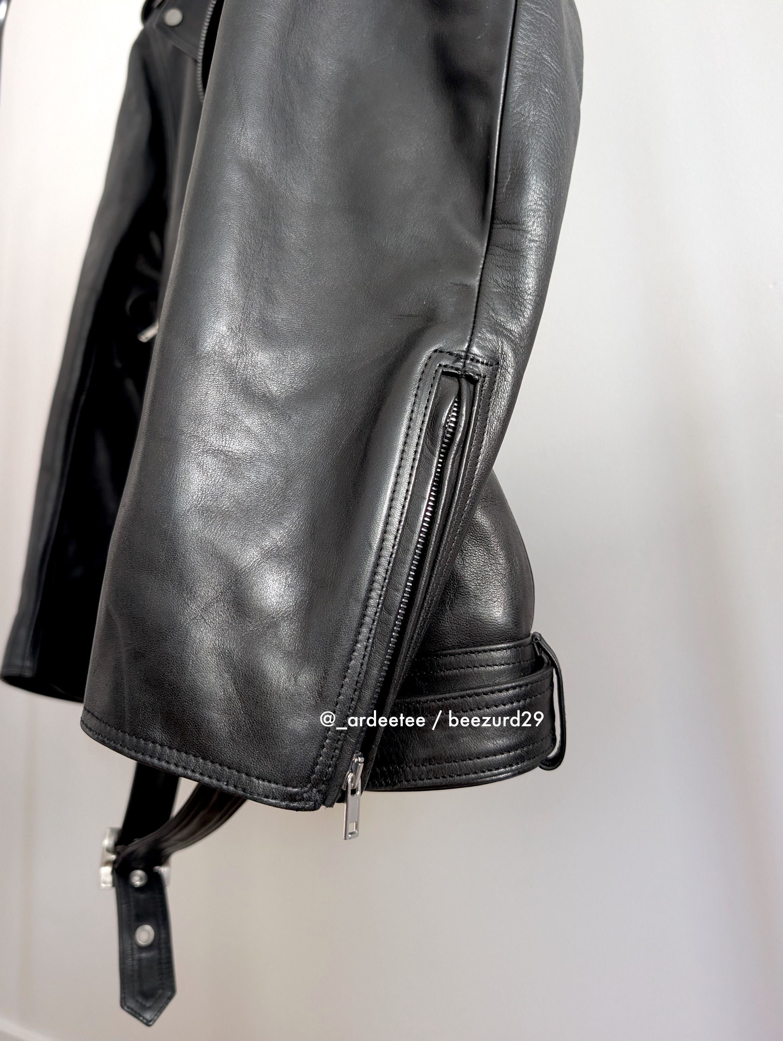 Rick Owens 💥SAMPLE HEAVY LEATHER JUMBO LUKE STOOGES JACKET Size US M / EU 48-50 / 2 - 8 Thumbnail