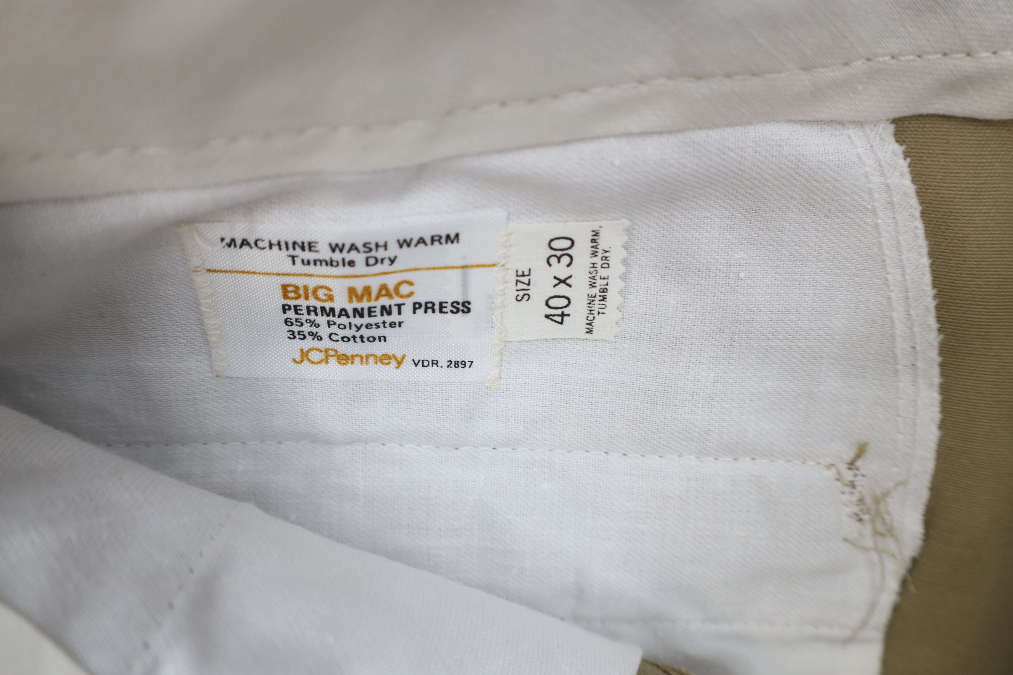 Big Mac × Vintage Deadstock Vintage 70s Big Mac Twill Wide Leg Work Pants USA Size US 38 / EU 54 - 7 Thumbnail