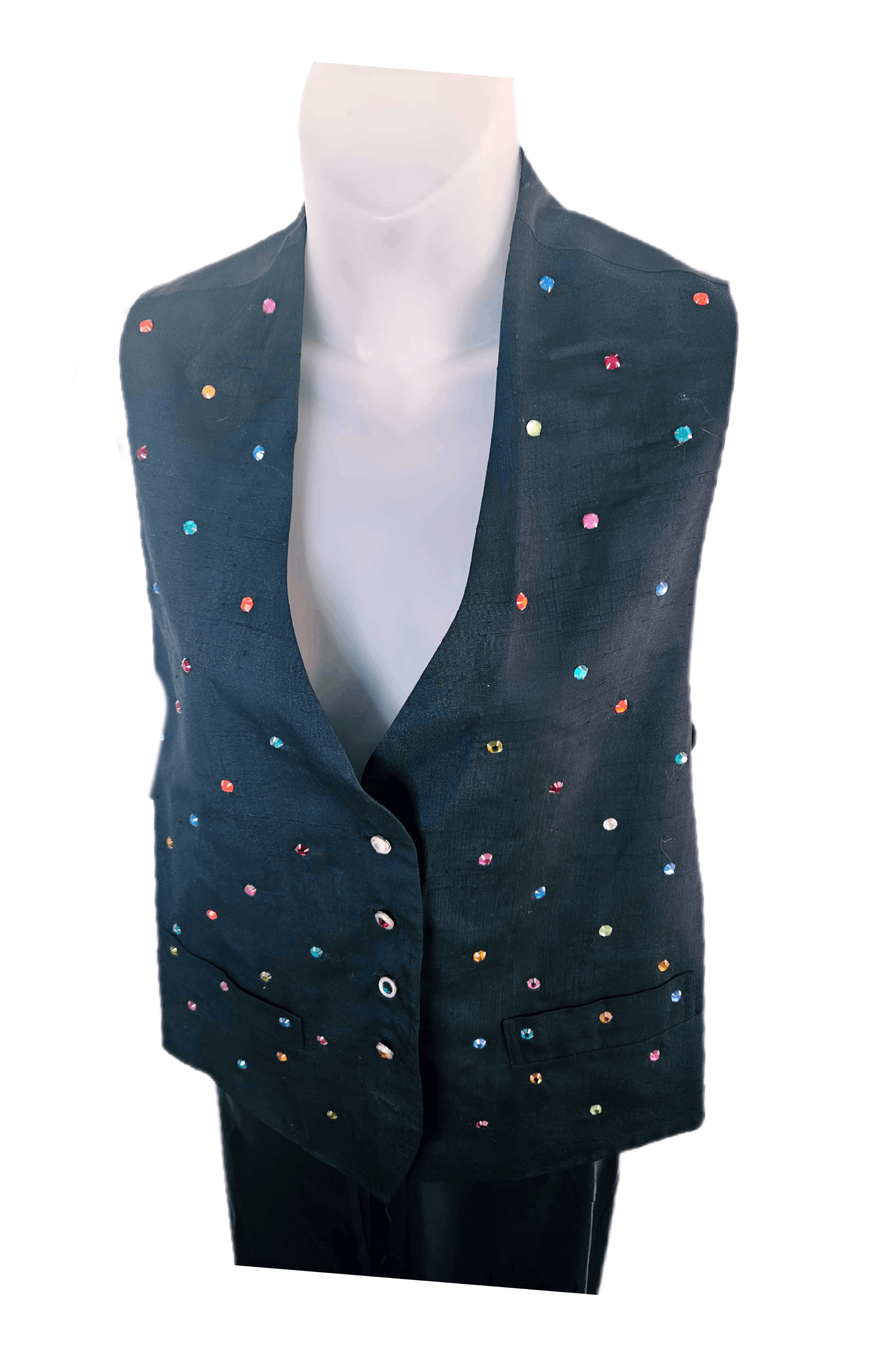 Todd Oldham Todd Oldham 1980s Rhinestone Silk Vest Women’s M New Size M / US 6-8 / IT 42-44 - 5 Thumbnail