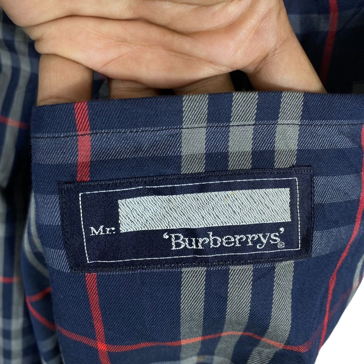 Burberry × Burberry Prorsum Vintage Burberrys London Nova Checked Navy Blue Long Jacket Size US M / EU 48-50 / 2 - 11 Thumbnail