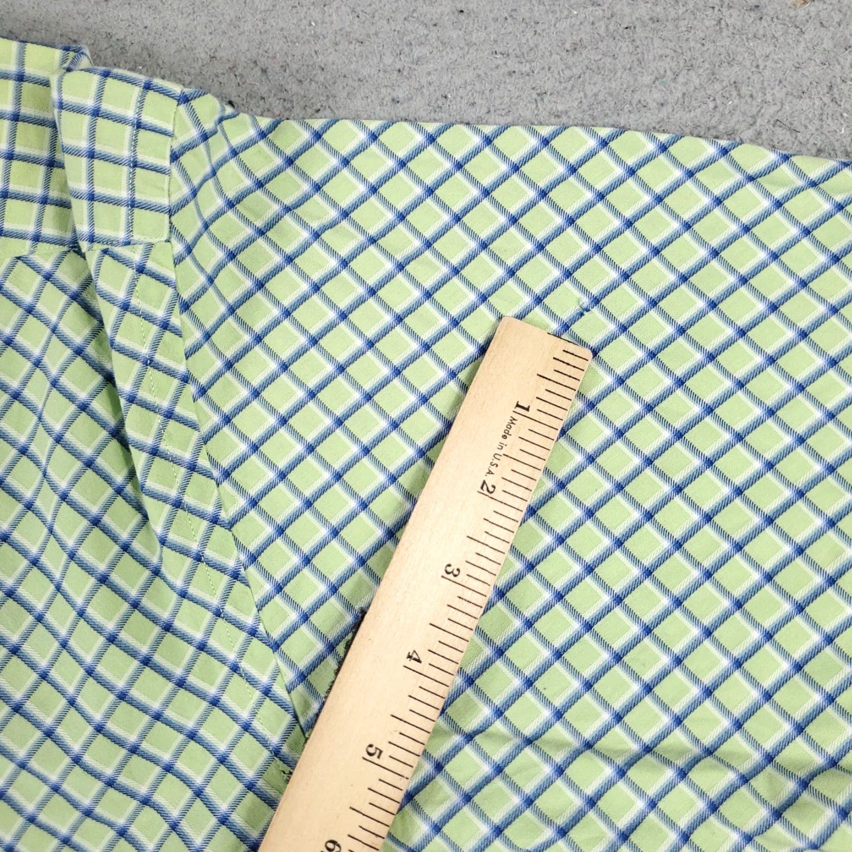 Tommy Hilfiger Tommy Hilfiger Dress Shirt Mens 16.5 Green Check Button Up Long Sleeve Casual Business 100% Cotton Men's Shirt Size 42R - 6 Thumbnail