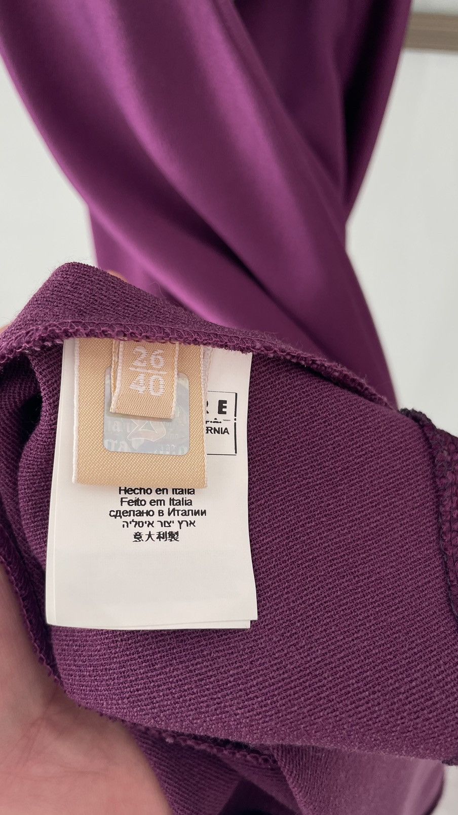 John Galliano galliano purple midi dress chrome logo G Size S / US 4 / IT 40 - 4 Thumbnail