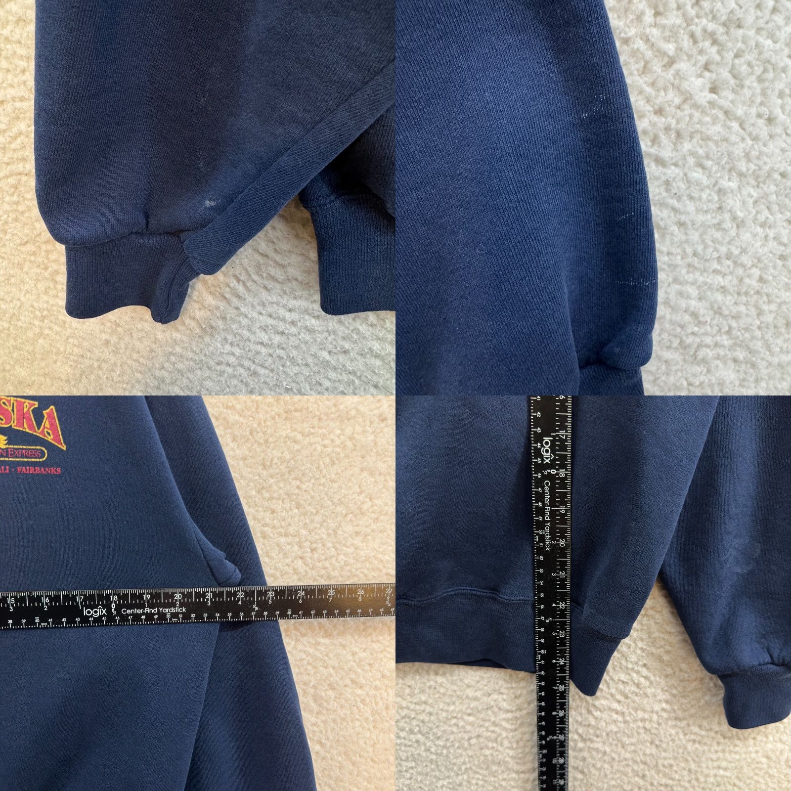 Jerzees VINTAGE Jerzees 1/4 Zip Sweatshirt Sweater Womens Medium Navy Alaska Pullover M Blue Shirt Size M / US 6-8 / IT 42-44 - 8 Thumbnail