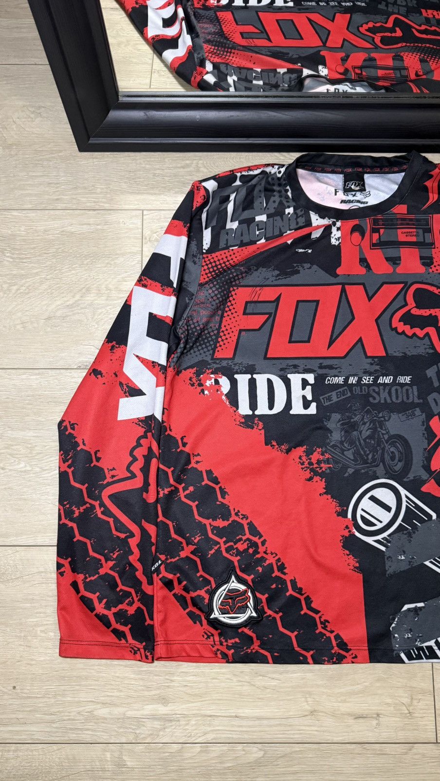 Fox Racing Y2K 2000s Fox Racing All Over Print Long Sleeve Tank Shirt Size US L / EU 52-54 / 3 - 5 Thumbnail