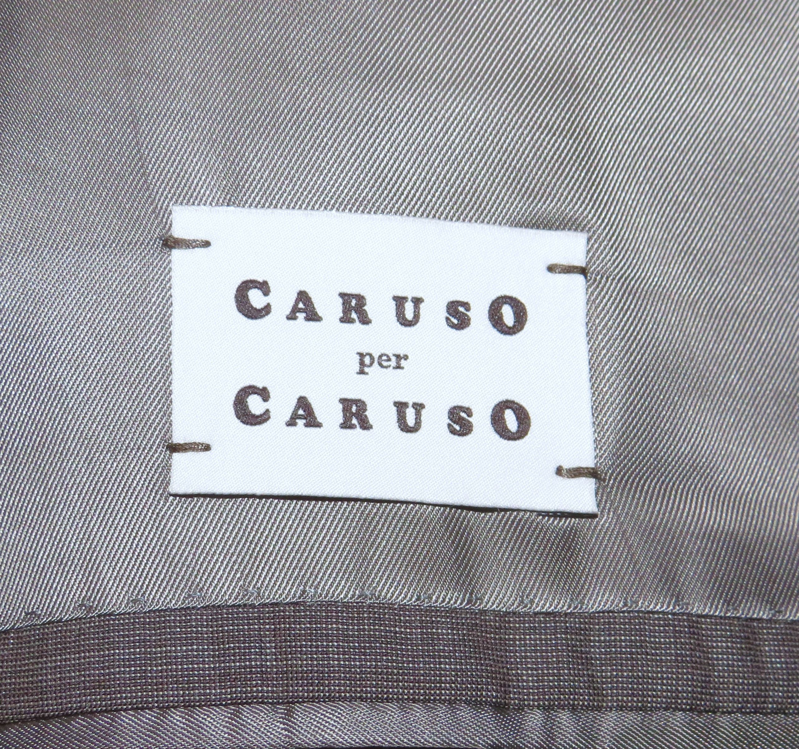 Caruso Brown Tic Pattern Silk Blend Double Breasted Suit 48R NWT Size 48R - 17 Thumbnail