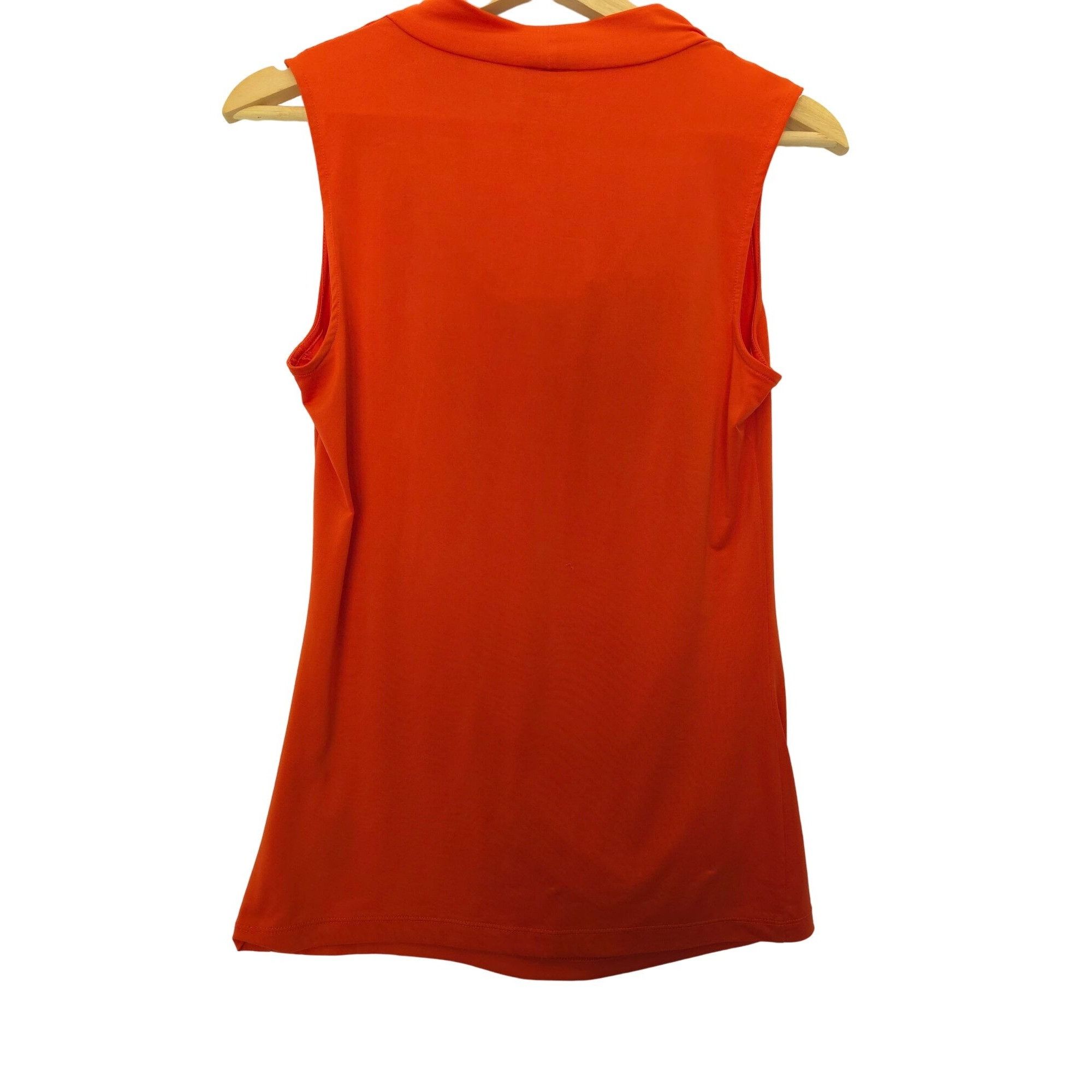 Worthington Worthington Womens Sleeveless Drape Neck Top - Orange S Size S / US 4 / IT 40 - 3 Thumbnail