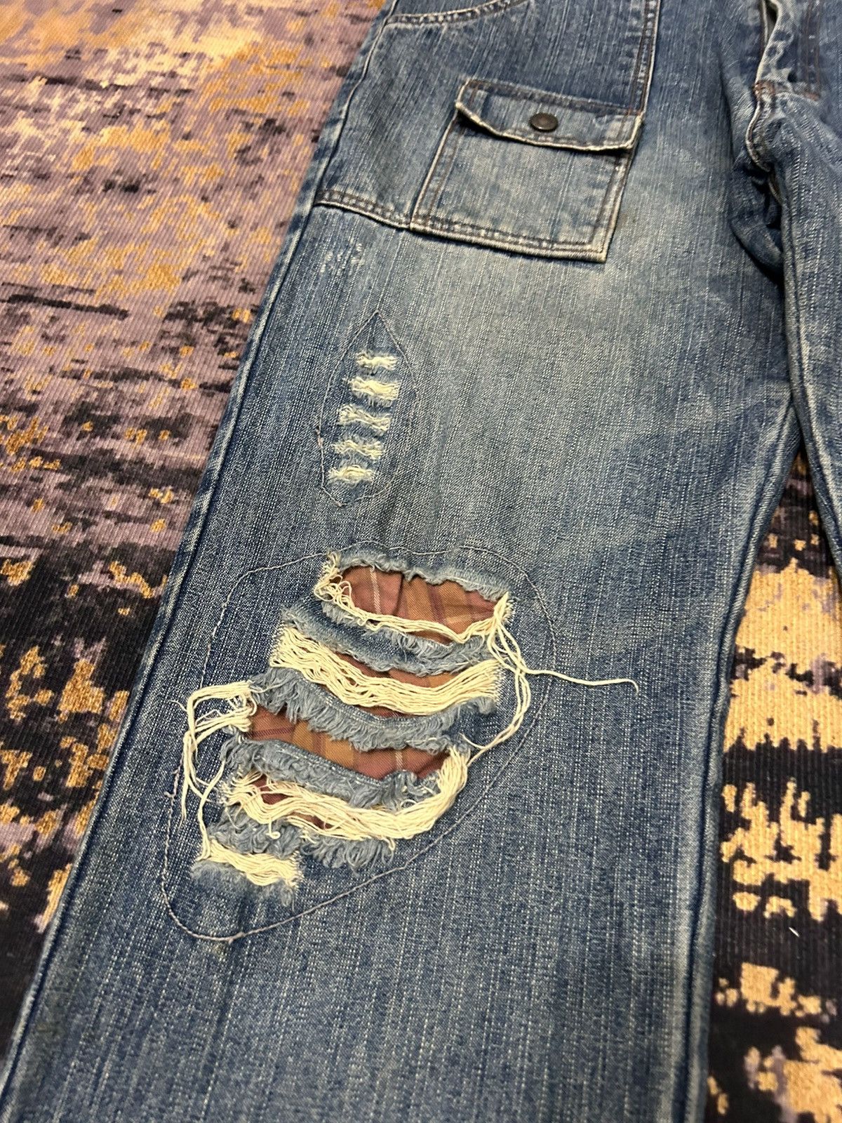 Japanese Brand Kissmark Japan 6 Pocket Rippert Jeans Size US 33 - 8 Thumbnail