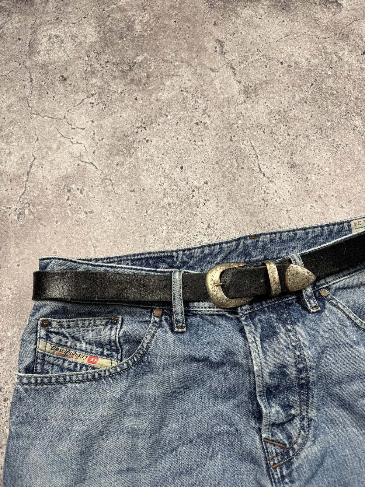 Japanese Brand 00’S NINE STYLE JAPAN LEATHER Y2K OPIUM BELT ARCHIVE Size ONE SIZE - 2 Thumbnail
