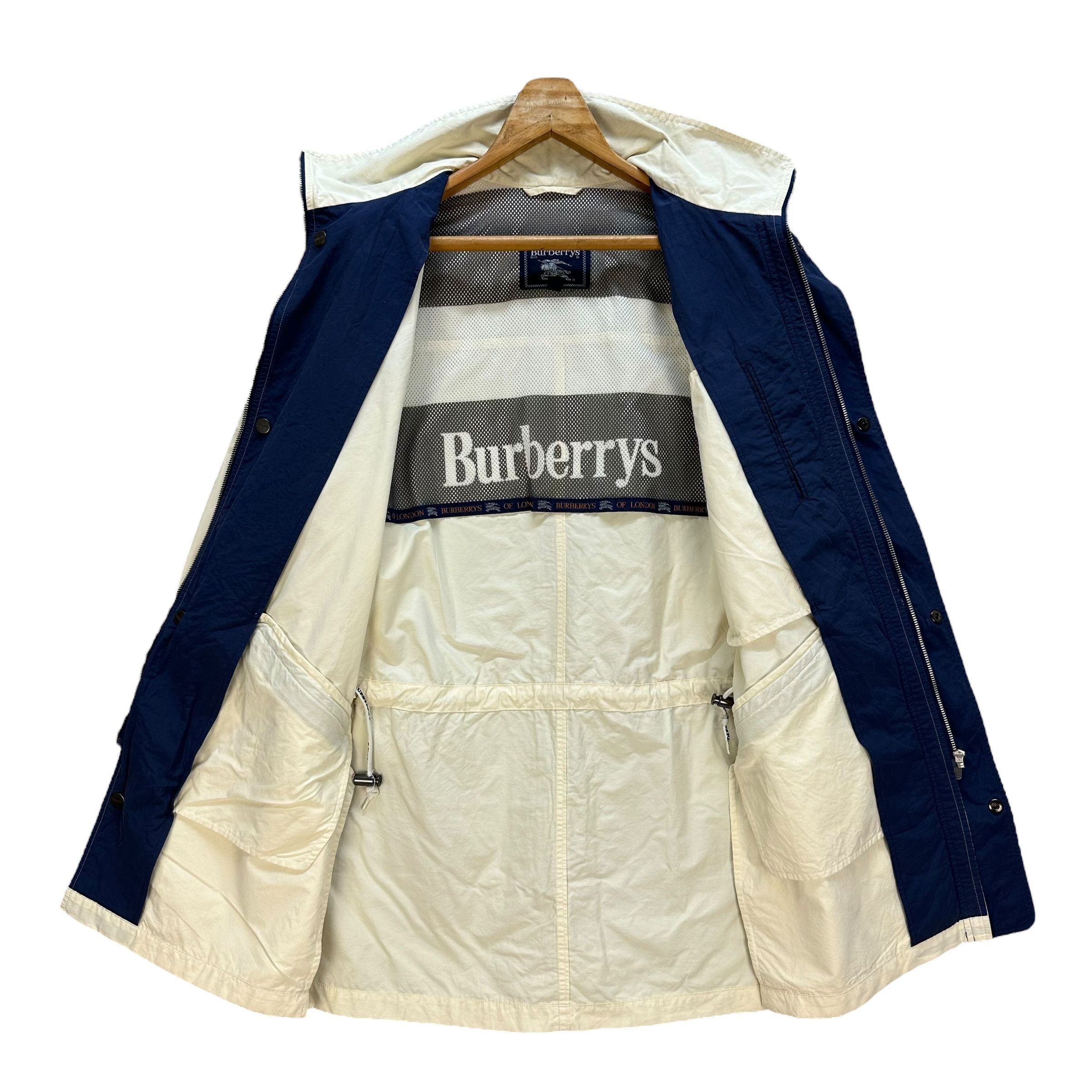 Burberry Vintage 90s Burberrys of London White Light Jacket #A31-0696 Size US L / EU 52-54 / 3 - 9 Thumbnail