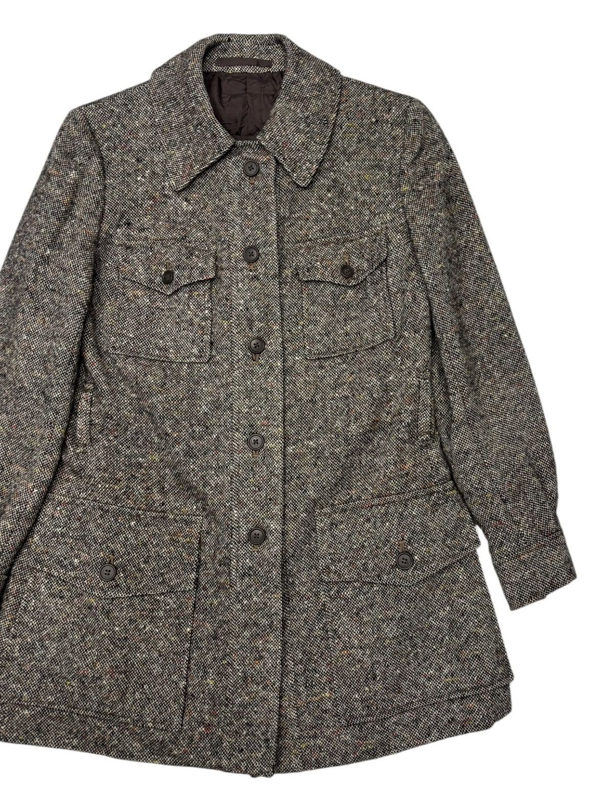 Burberry BURBERRY IRISH TWEED WOOL JACKET Size S / US 4 / IT 40 - 2 Thumbnail