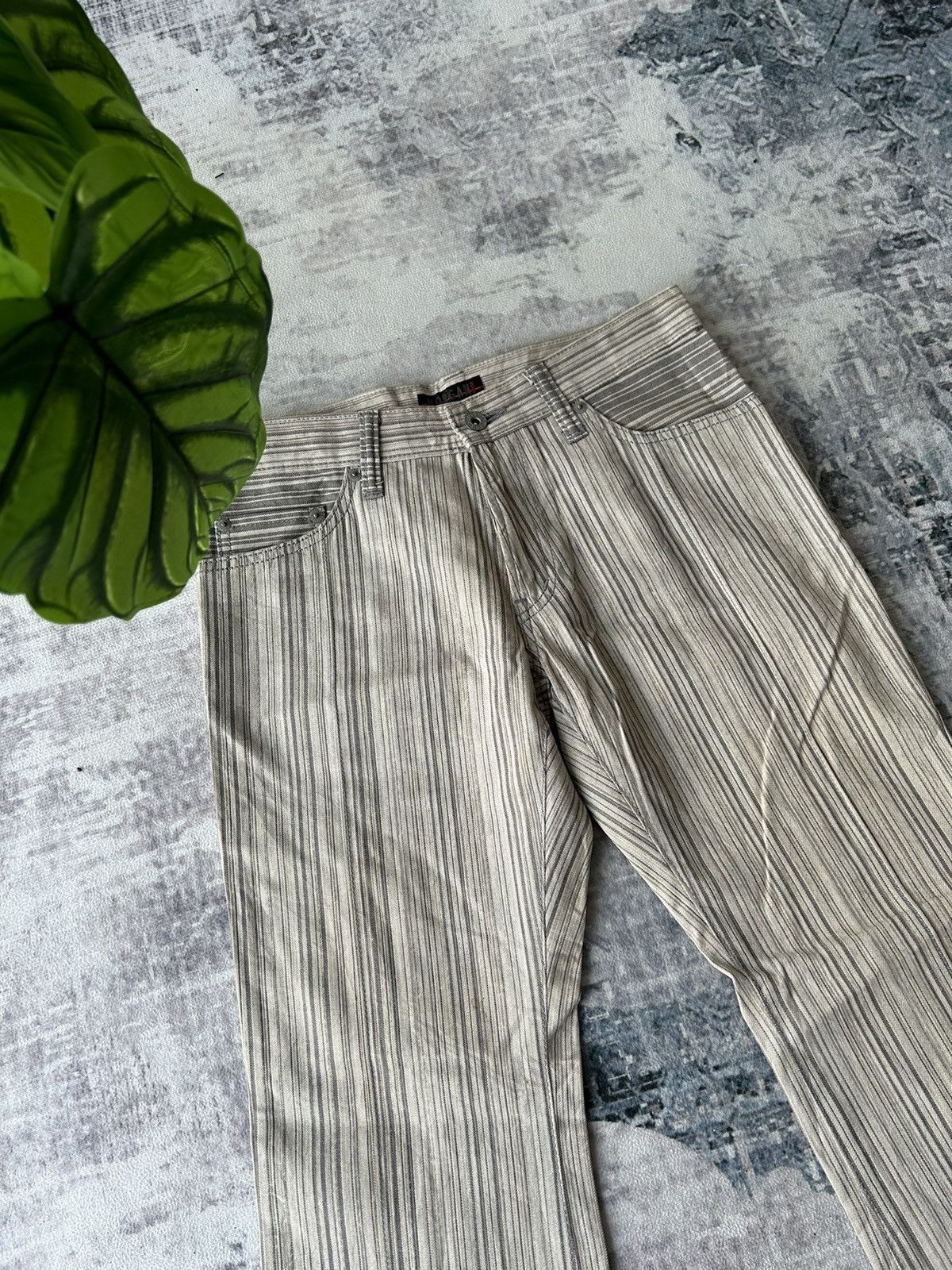 If Six Was Nine Morgan Homme Flared Stripe Pants Size US 29 - 3 Thumbnail