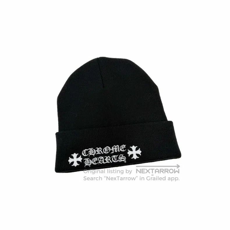 Chrome Hearts CHROME HEARTS Size OS Black and white embroidered cold hat Size ONE SIZE - 1 Thumbnail