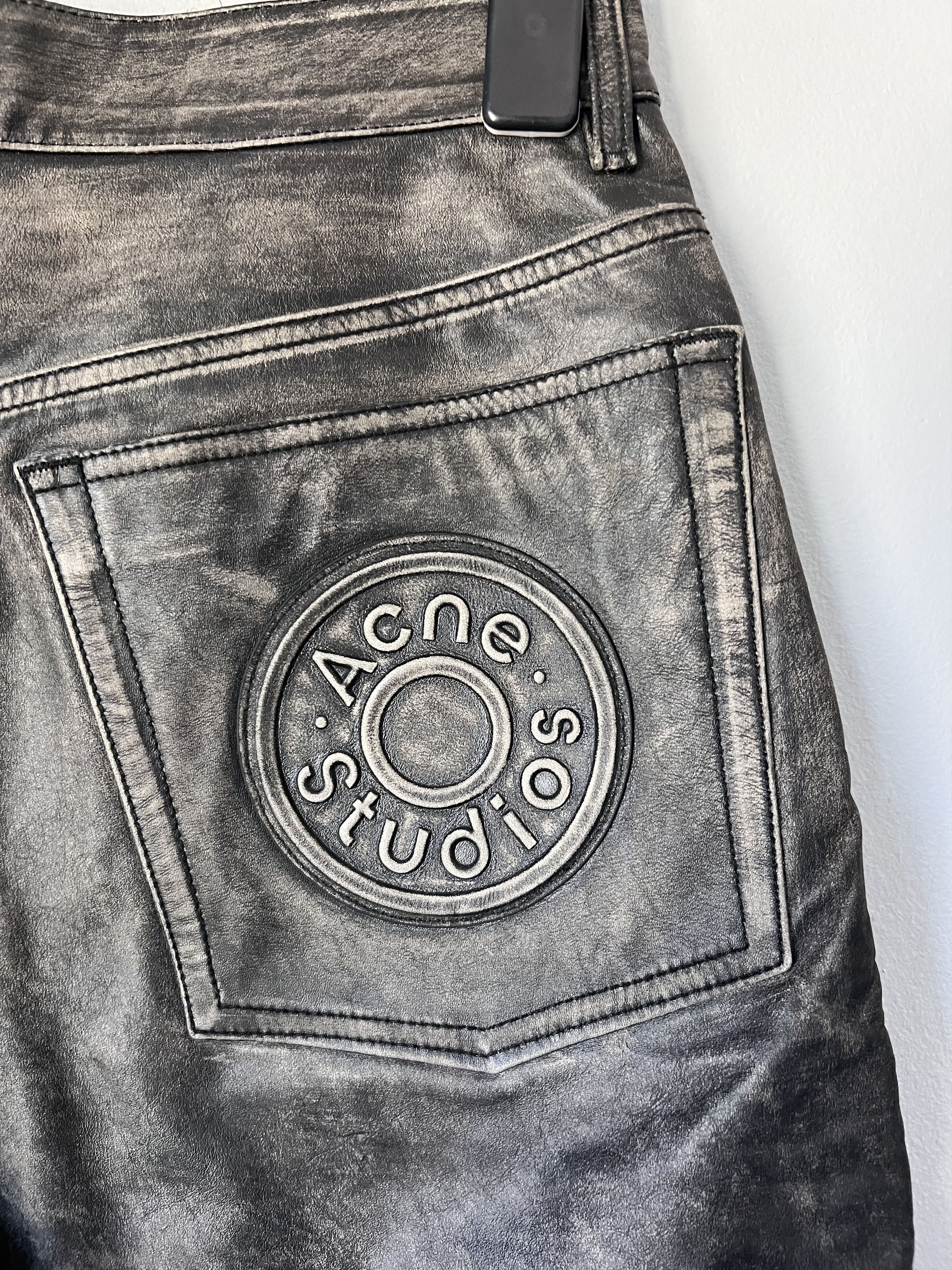 Acne Studios Acne Studios 2021 Sanding Leather Pants in Black Size US 32 / EU 48 - 6 Thumbnail