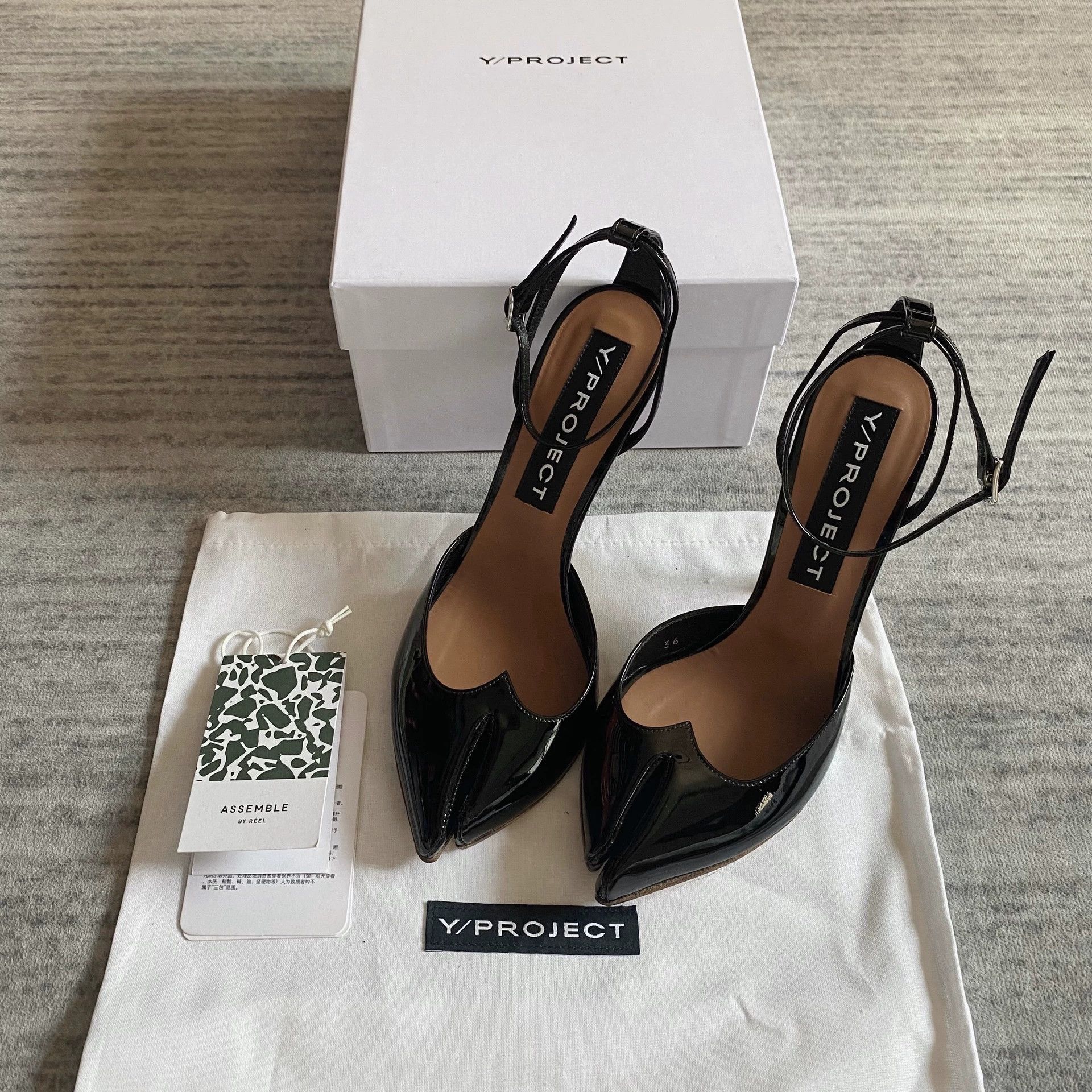 Y/Project Y/Project Heart-Strap Split-Toe High Heels Size US 5.5 / IT 35.5 - 1 Thumbnail