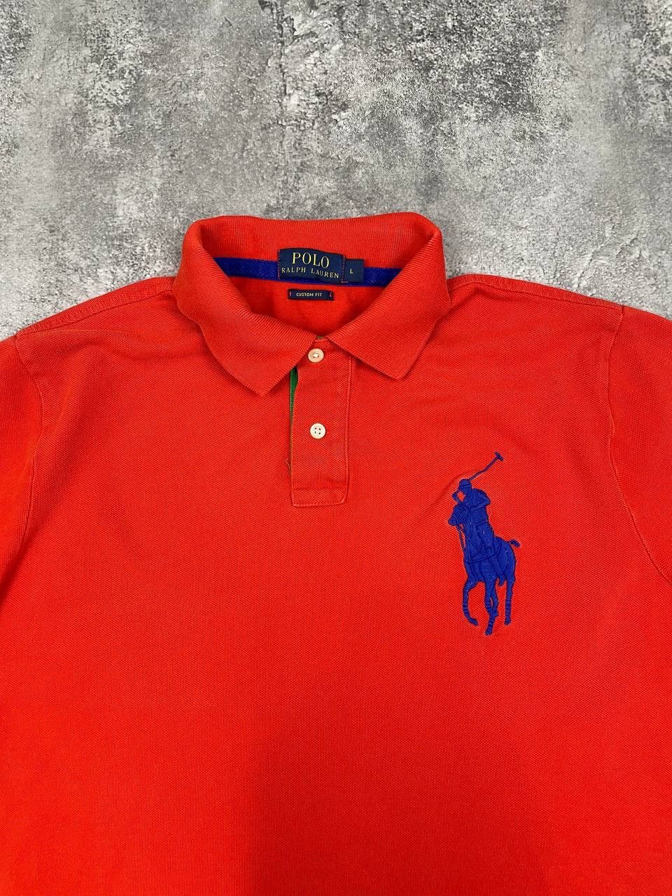 Polo Ralph Lauren Polo Ralph Lauren MenCotton Polo Shirt Red Custom Fit Size L Size US M / EU 48-50 / 2 - 2 Thumbnail