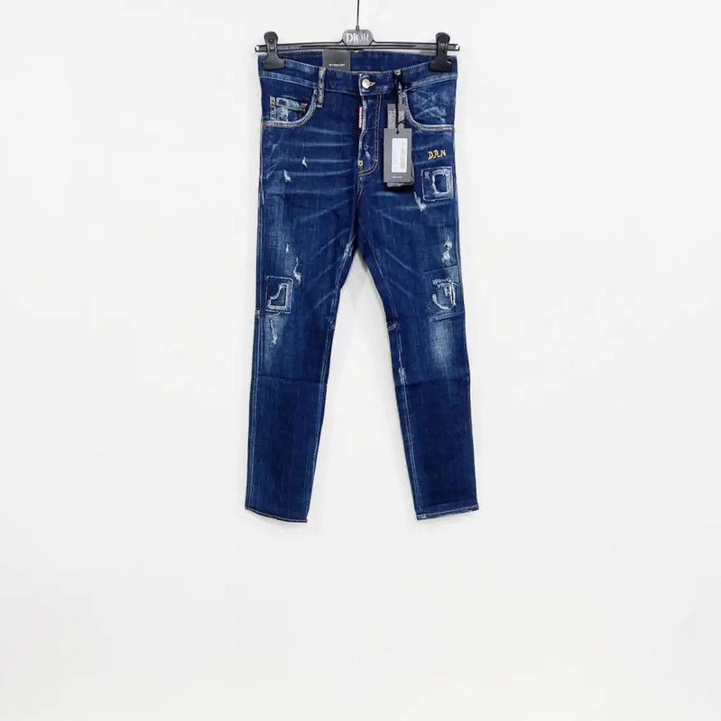 Dsquared2 DSQUARED2 Men's Casual Denim Pants in Dark Blue 0089 Size US 27 - 1 Thumbnail
