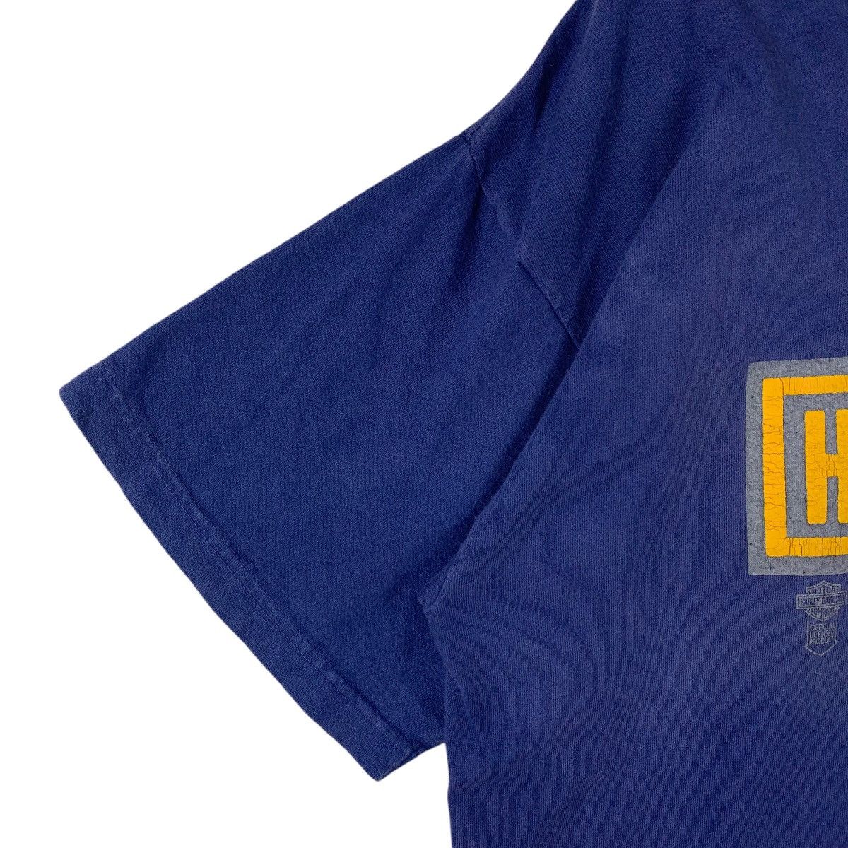 Harley Davidson Vintage 90s HARLEY DAVIDSON big logo back hit spellout tee Size US XL / EU 56 / 4 - 6 Thumbnail