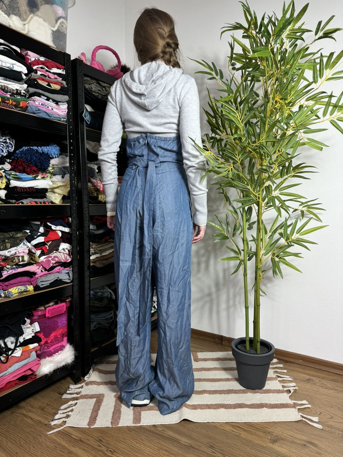 Bebe VINTAGE BEBE 2000s DENIM STRAIGHT PANTS OVERALL SUIT Size S / US 4 / IT 40 - 3 Thumbnail