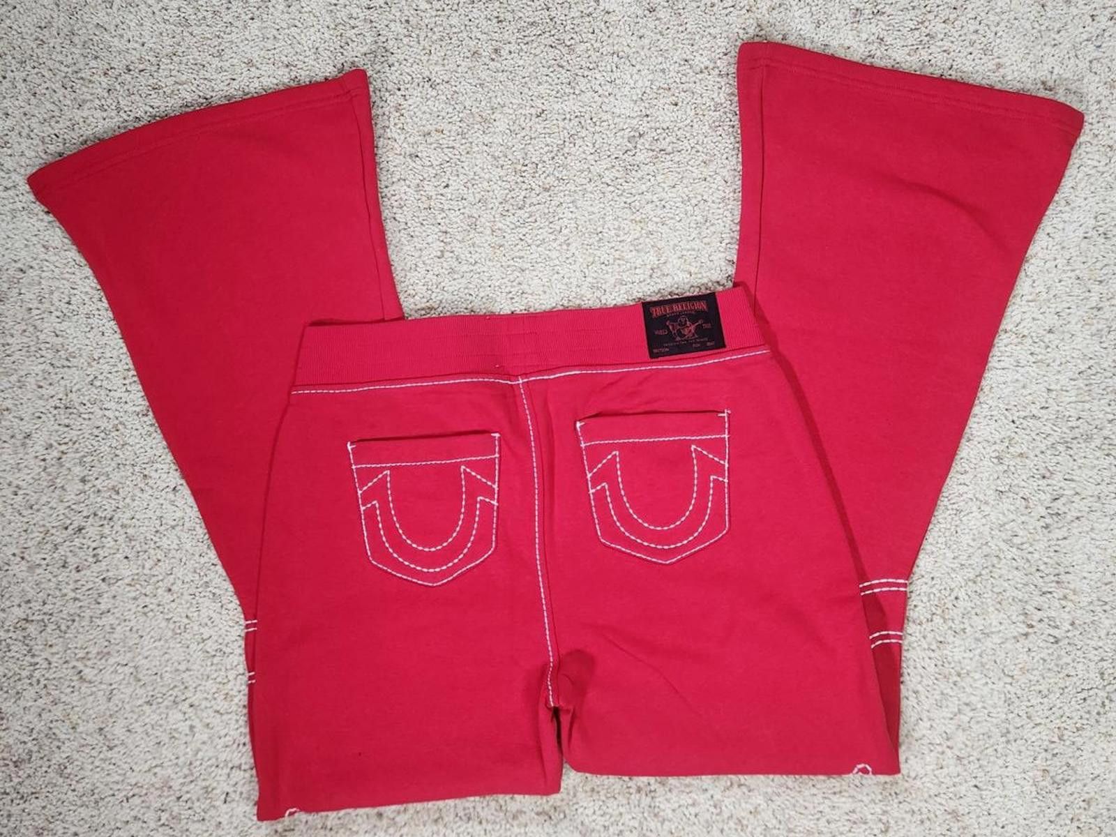 True Religion NEW True Religion Pull-On Flare Jeans Red Anniversary Large Size 36" / US 14 / IT 50 - 1 Thumbnail