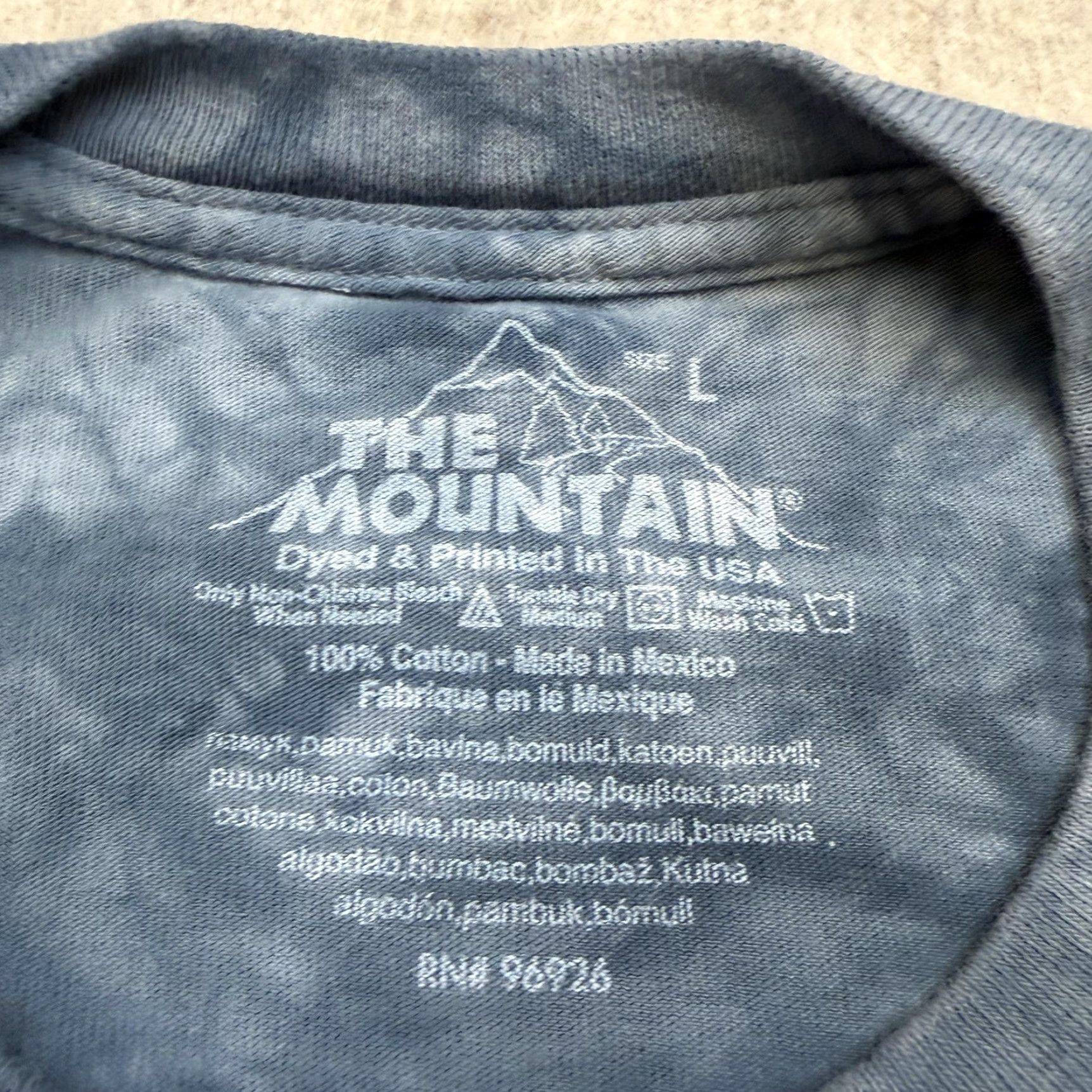 The Mountain The Mountain Shirt Mens Large Blue Eagle Fighter Pilot American Flag Graphic Size US L / EU 52-54 / 3 - 6 Thumbnail