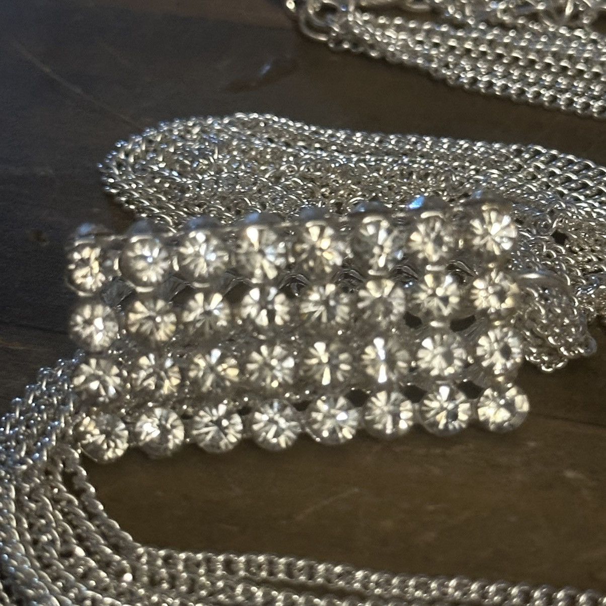 Other Long multi chain rhinestone tassel necklace Size ONE SIZE - 5 Thumbnail