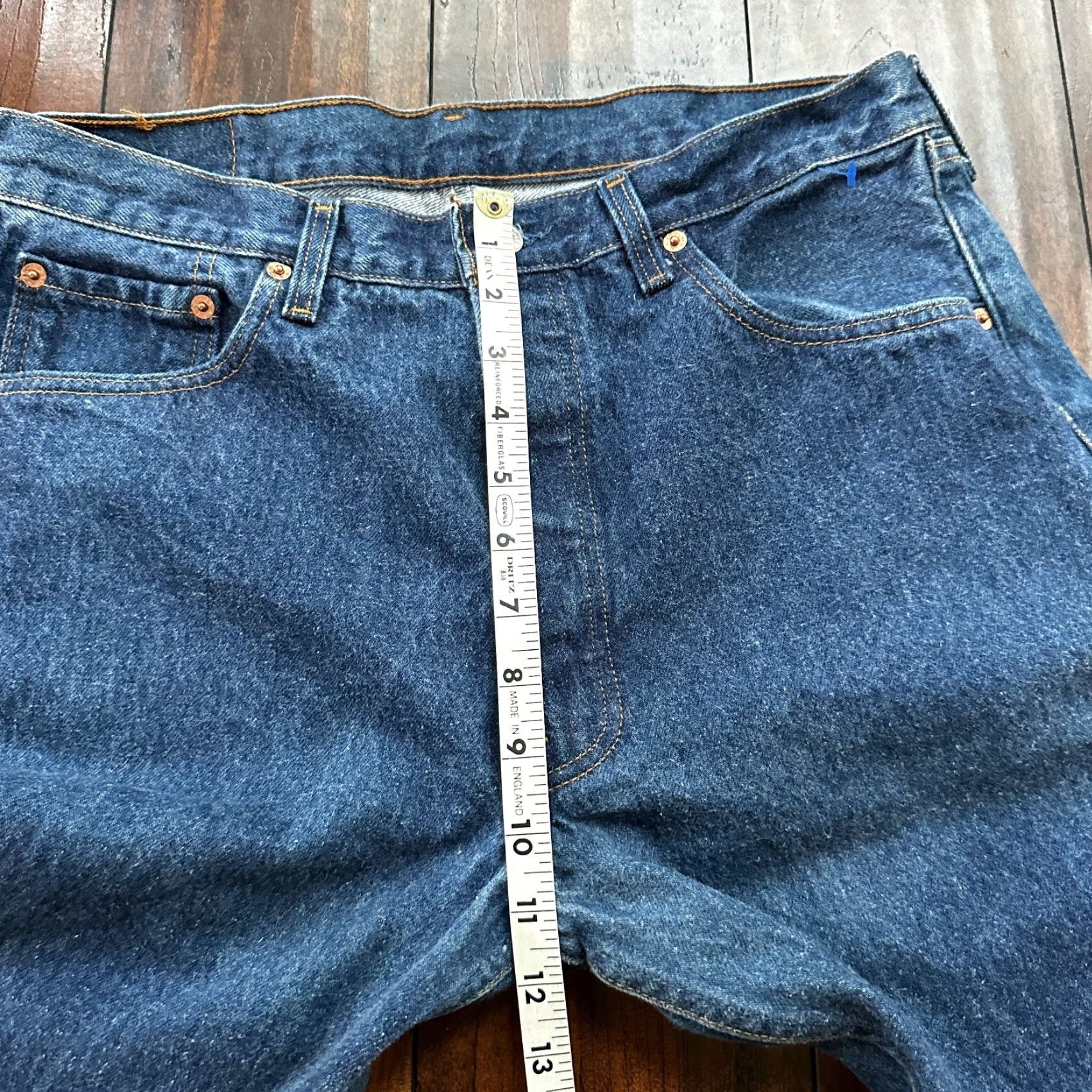 Levi's VINTAGE Levi's 501 Jeans Men's Straight Leg 90s Cotton Blue Mid Wash 34x32 Size US 34 / EU 50 - 5 Thumbnail