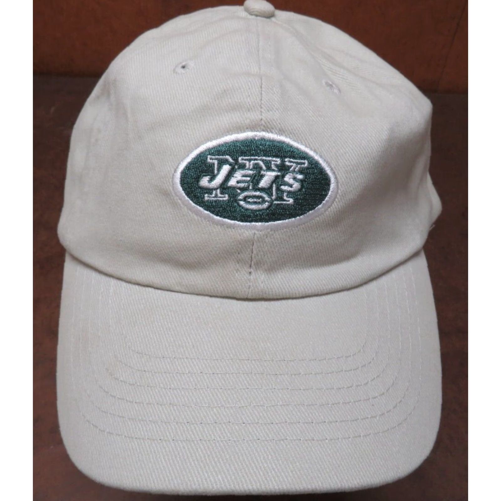 NFL VINTAGE NFL New York Jets Baseball Cap Hat Unworn BeÌge Embroidered Adjustable Men One Size Size ONE SIZE - 2 Thumbnail