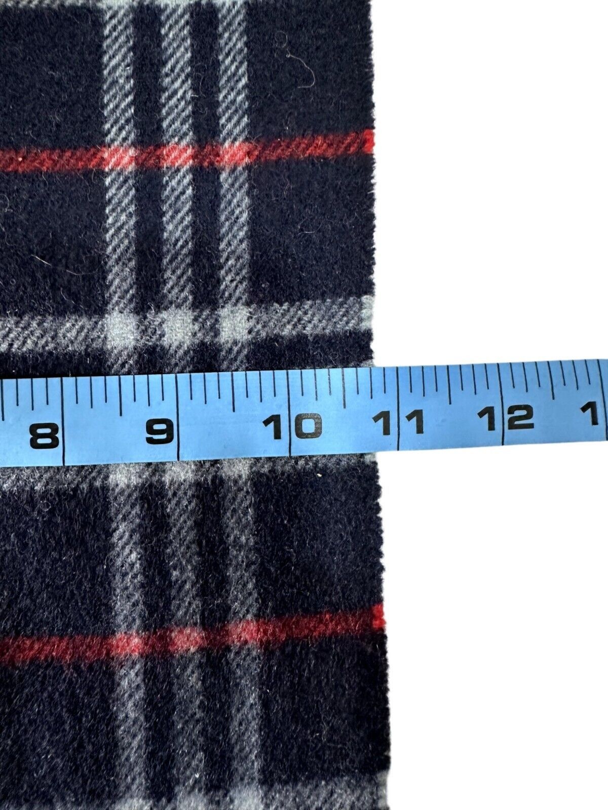 Burberry Burberrys Check Unisex Scarf Navy Blue 100% Lambswool Size ONE SIZE - 7 Thumbnail