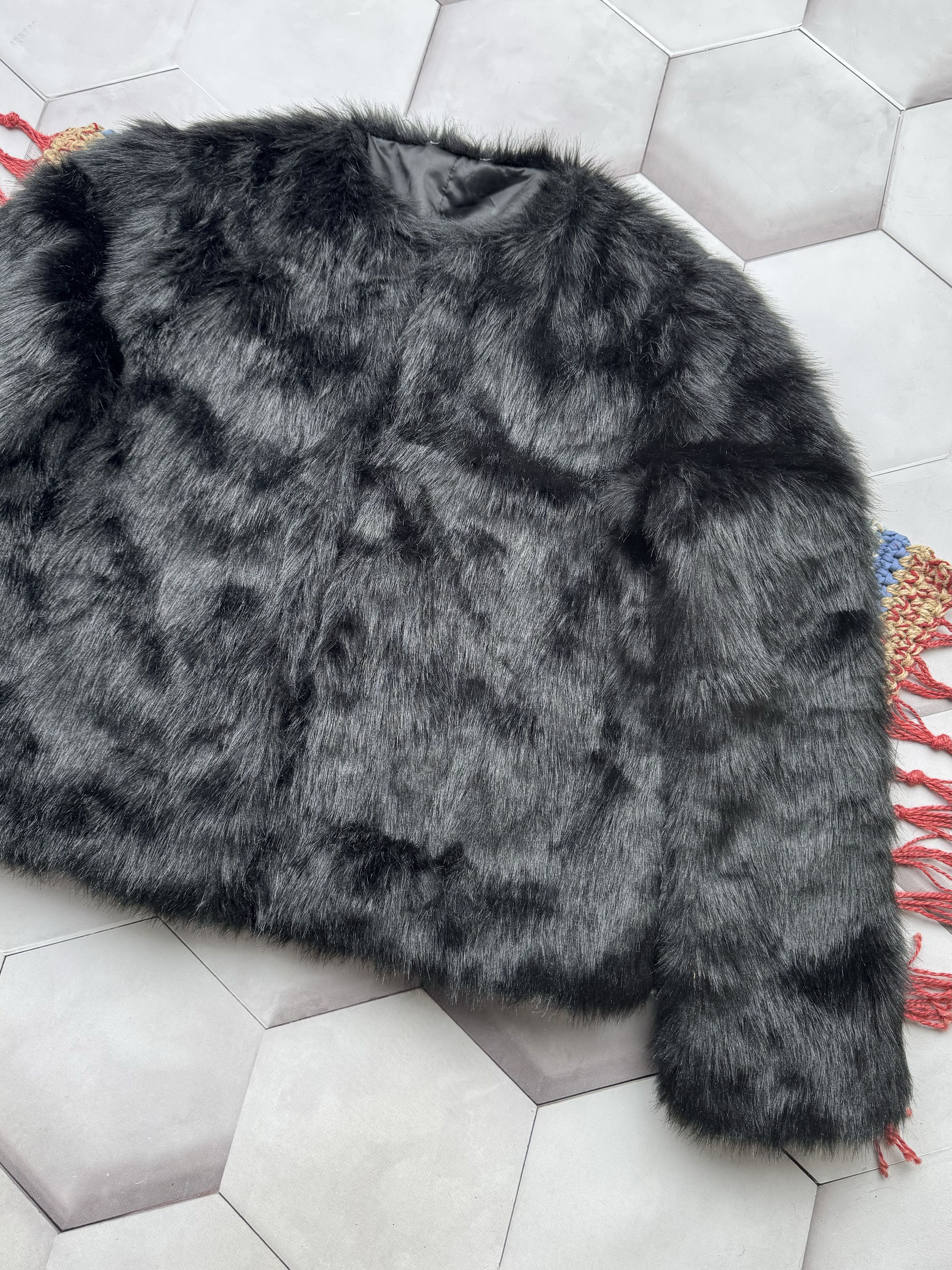 Japanese Brand Vintage Faux Fur Coat (E4) Size L / US 10 / IT 46 - 3 Thumbnail