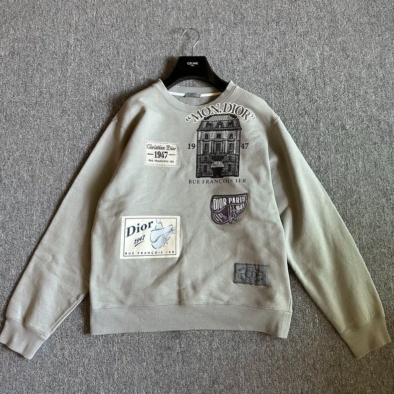 Dior DiorSaddle bag badge print pattern sweatshirt 2503-Nextarro Size US XL / EU 56 / 4 - 1 Thumbnail