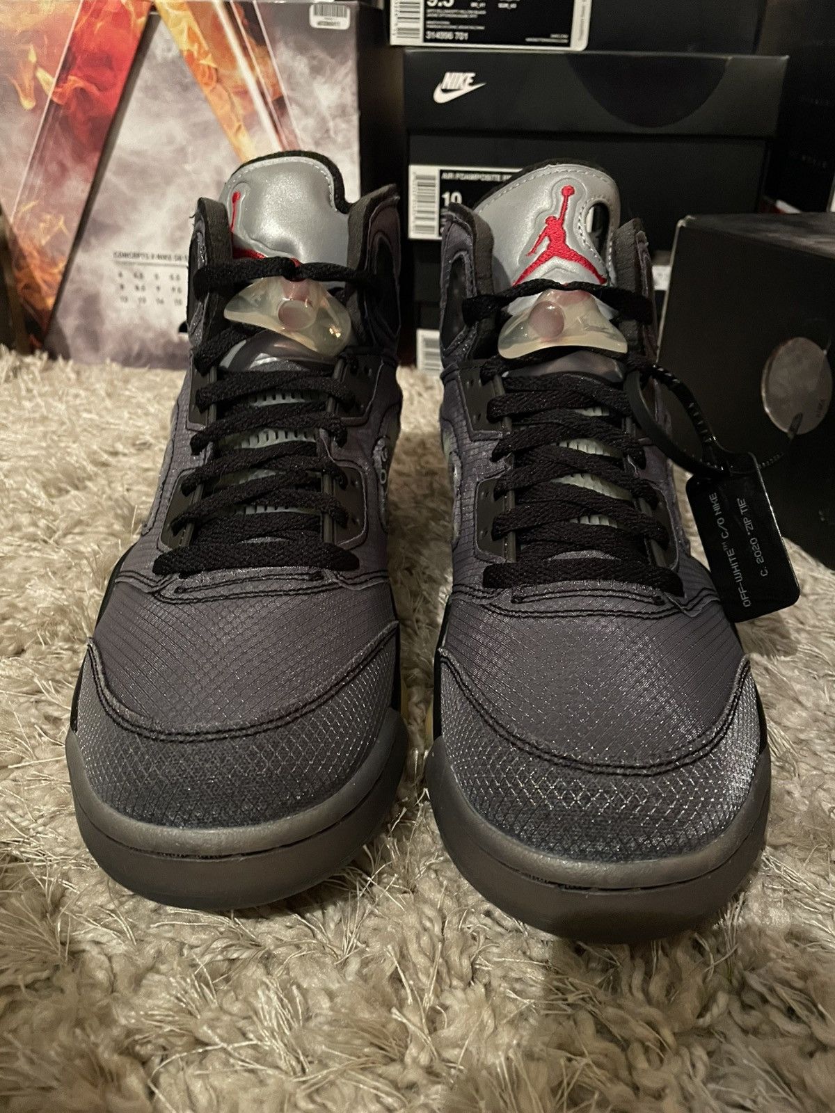 Jordan Brand × Off-White OFF WHITE x Jordan 5 Muslin Size US 10.5 / EU 43-44 - 4 Thumbnail