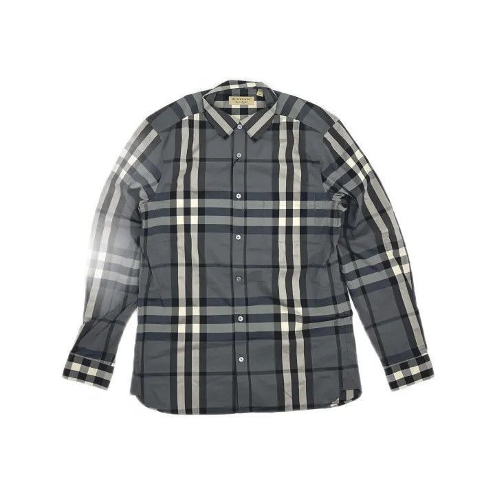 Burberry Burberry Burberry Long Sleeve Shirt in Charcoal Gray-2507 Size US M / EU 48-50 / 2 - 2 Thumbnail