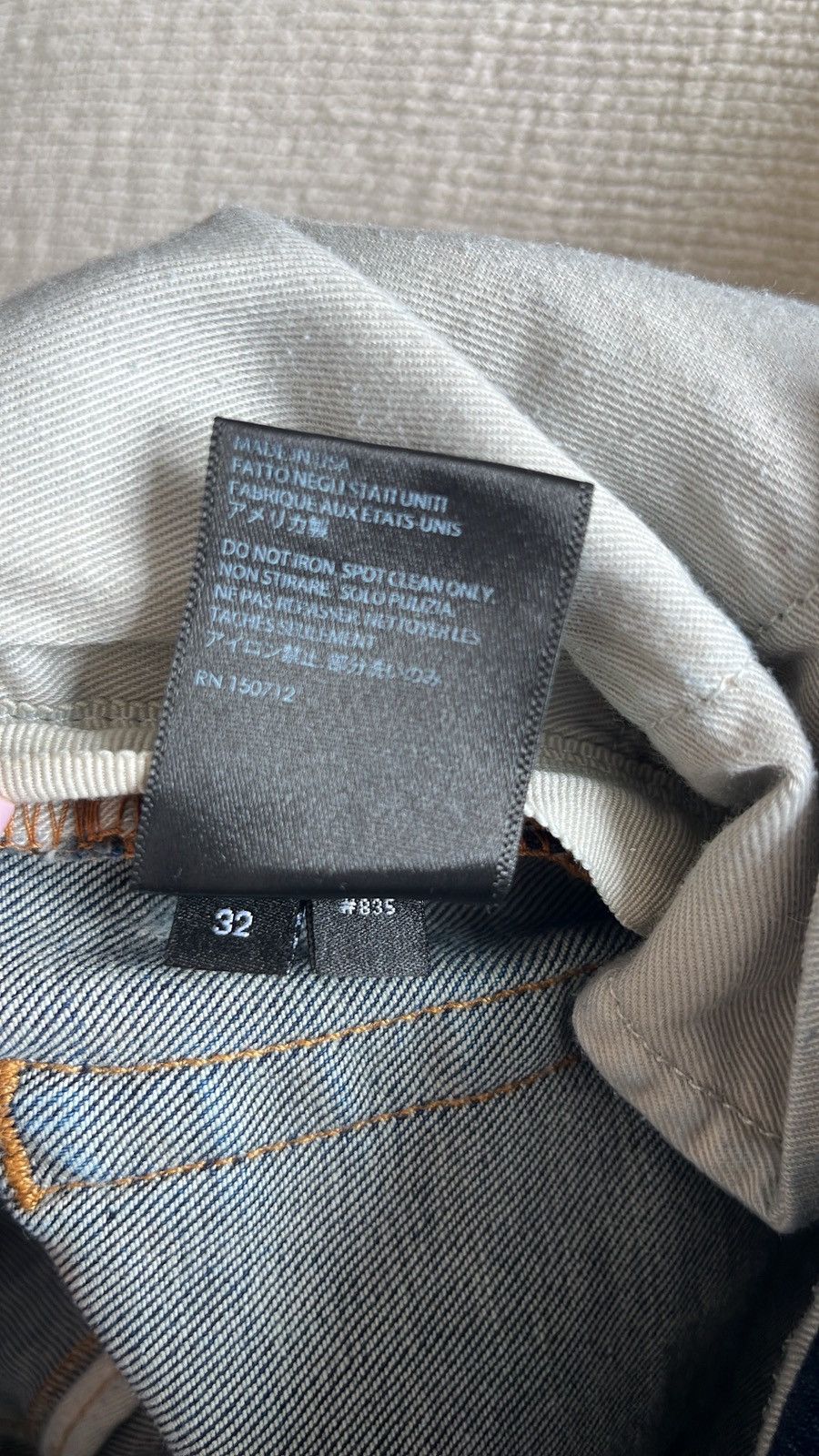 Amiri Amiri blue denim with distressed back leather patches Size US 32 / EU 48 - 7 Thumbnail
