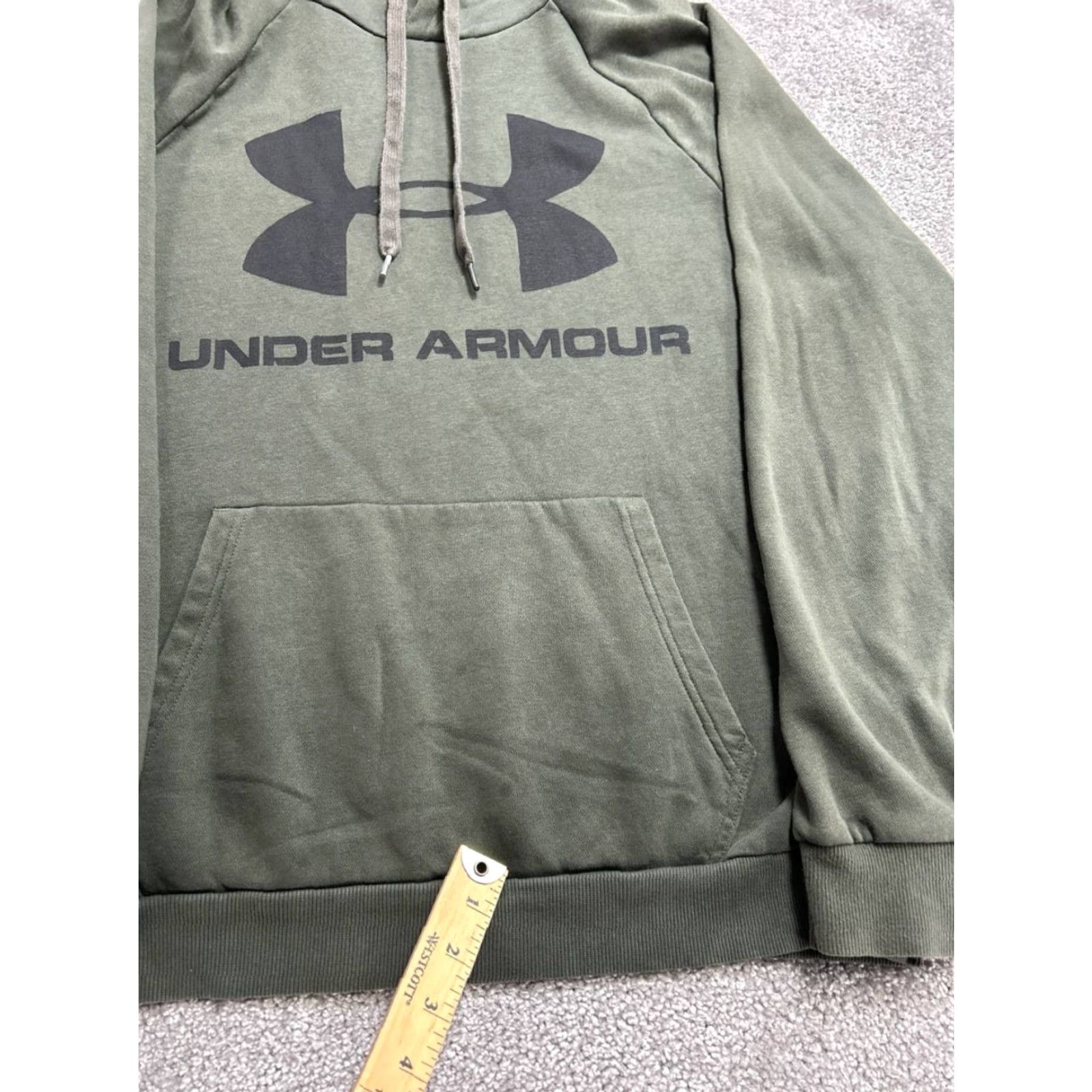 Under Armour Under Armour Rival Hoodie Mens L Green Cotton Fleece Lined Raglan Sleeve Pullover Hooded Size US L / EU 52-54 / 3 - 4 Thumbnail