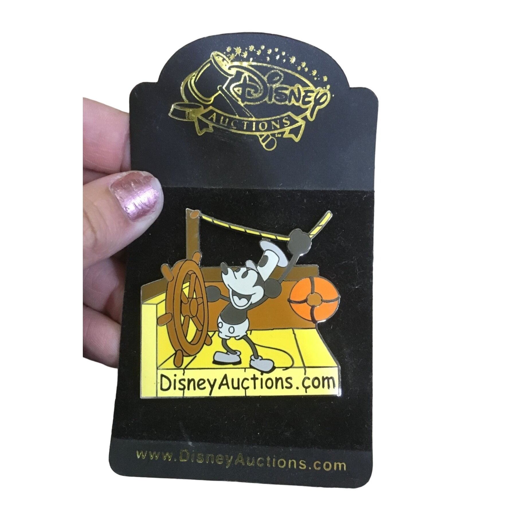 Disney Disney Auctions Mickey Steamboat Willie Pinback Button Size ONE SIZE - 1 Thumbnail