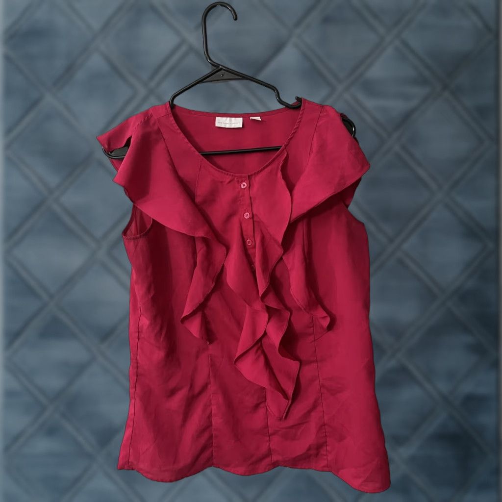 Vintage New York & Company Hot Pink Sleeveless Blouse Size Medium Size M / US 6-8 / IT 42-44 - 1 Thumbnail