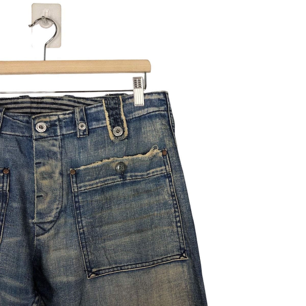 Japanese Brand 🔥RAREVINTAGE DIESEL JEANS DITRESSED DENIM PUNK DESIGN Size US 32 / EU 48 - 5 Thumbnail