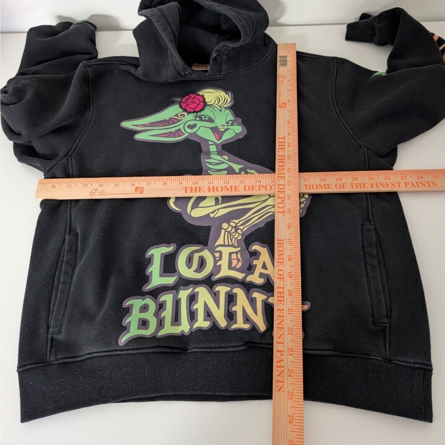 Designer Lola Bunny Skeleton Hoodie Womens Size XL Black Looney Tunes Size XL / US 12-14 / IT 48-50 - 10 Thumbnail