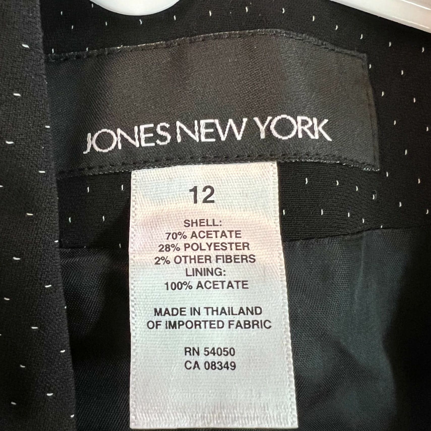 Jones New York Jones New York Womens Blazer Black Dot Print Formal Size 12 Size XL / US 12-14 / IT 48-50 - 5 Thumbnail