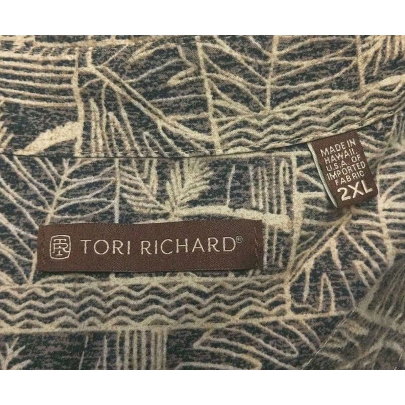 Tori Richard Tori Richard Shirt Men 2XL Beige Floral Cotton Button Up Hawaiian Geometric Shirt Size US XXL / EU 58 / 5 - 7 Thumbnail