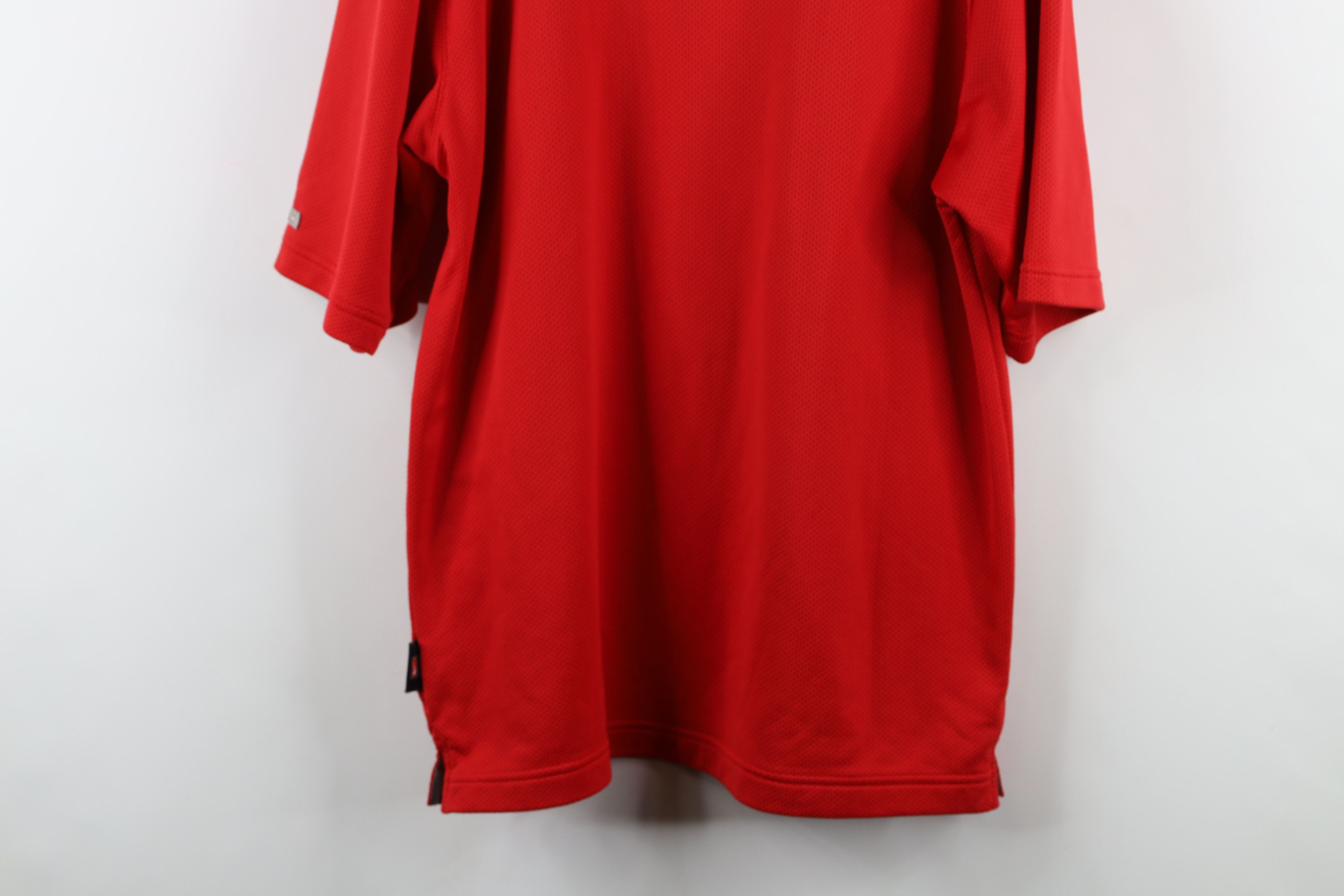 Nike × Vintage Vintage Nike Swoosh Ohio State University Thermal Knit Polo Size US M / EU 48-50 / 2 - 16 Thumbnail