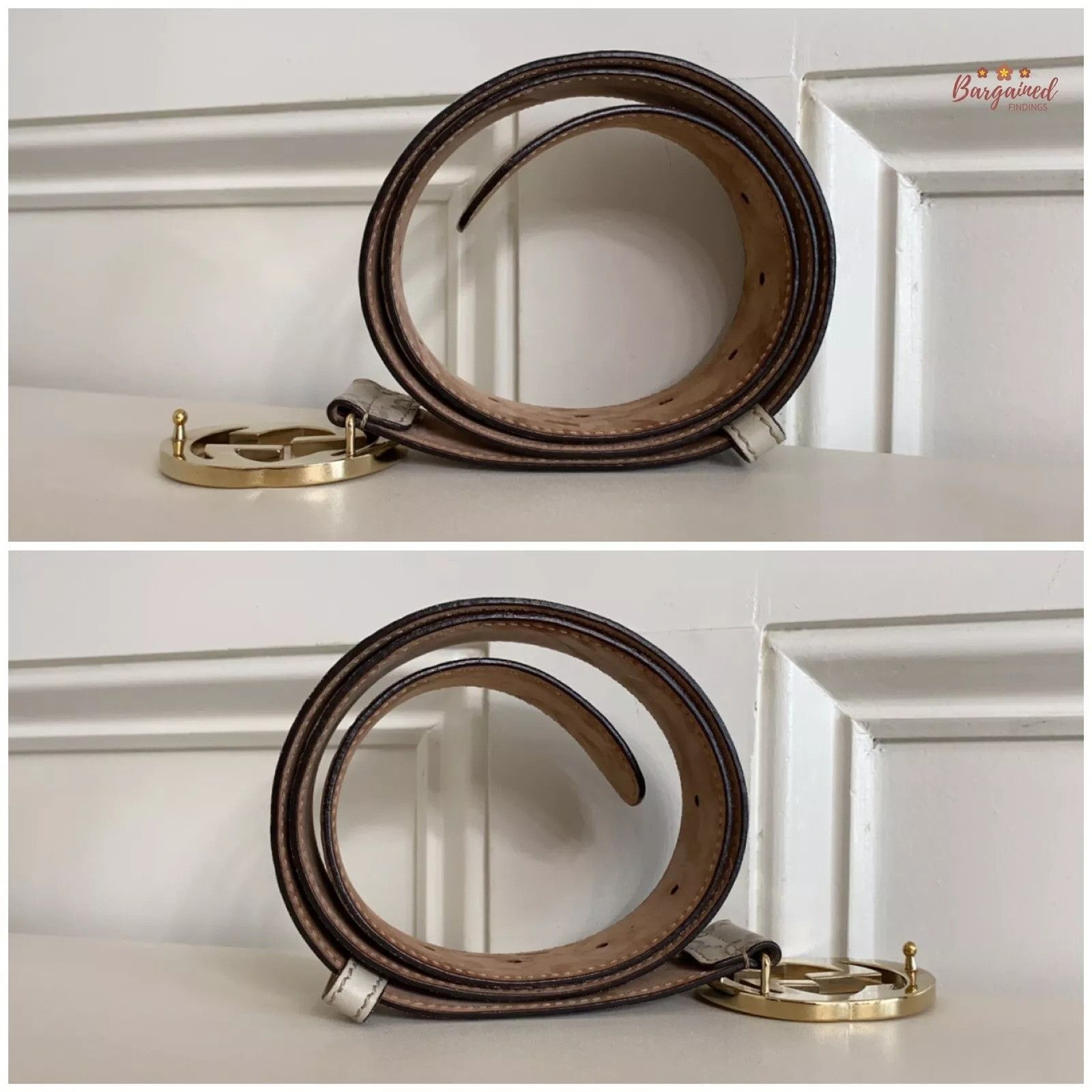 Gucci Gucci Guccissima Leather Gold Interlocking G Buckle Belt Size 30 - 6 Thumbnail