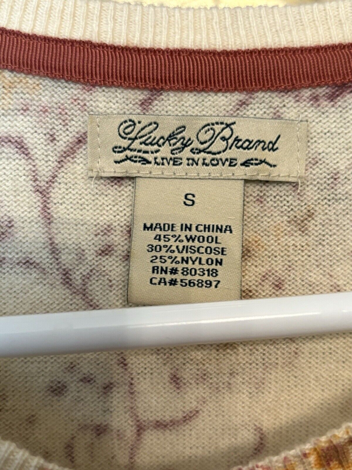 Lucky Brand Lucky Brand Cardigan Beige Blue Paisley Small Size S / US 4 / IT 40 - 3 Thumbnail