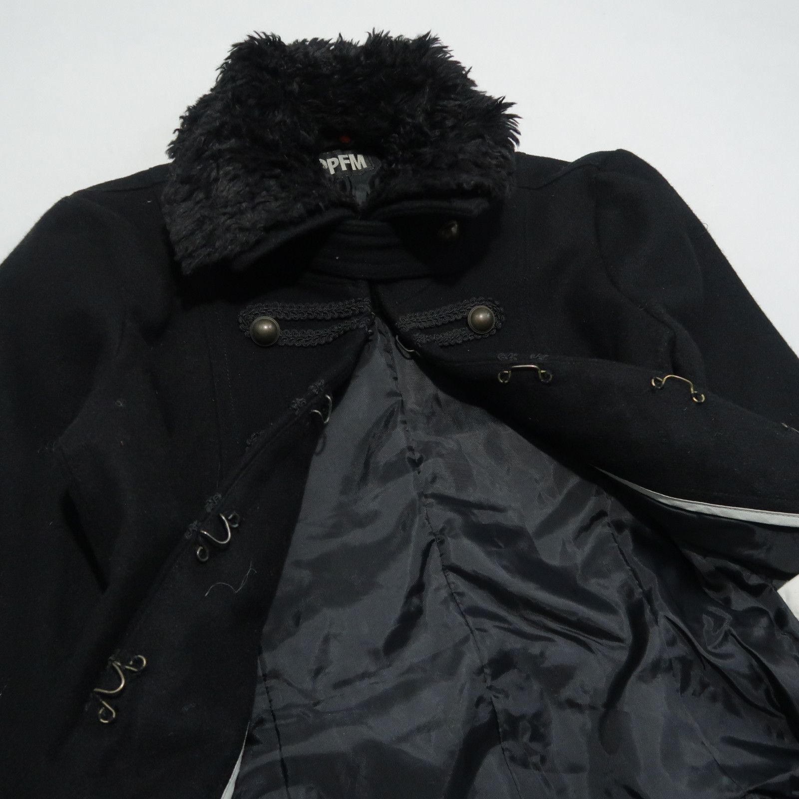14th Addiction 2000s PPFM - Napoleon Wool Jacket Detachable Fur Size US S / EU 44-46 / 1 - 13 Thumbnail