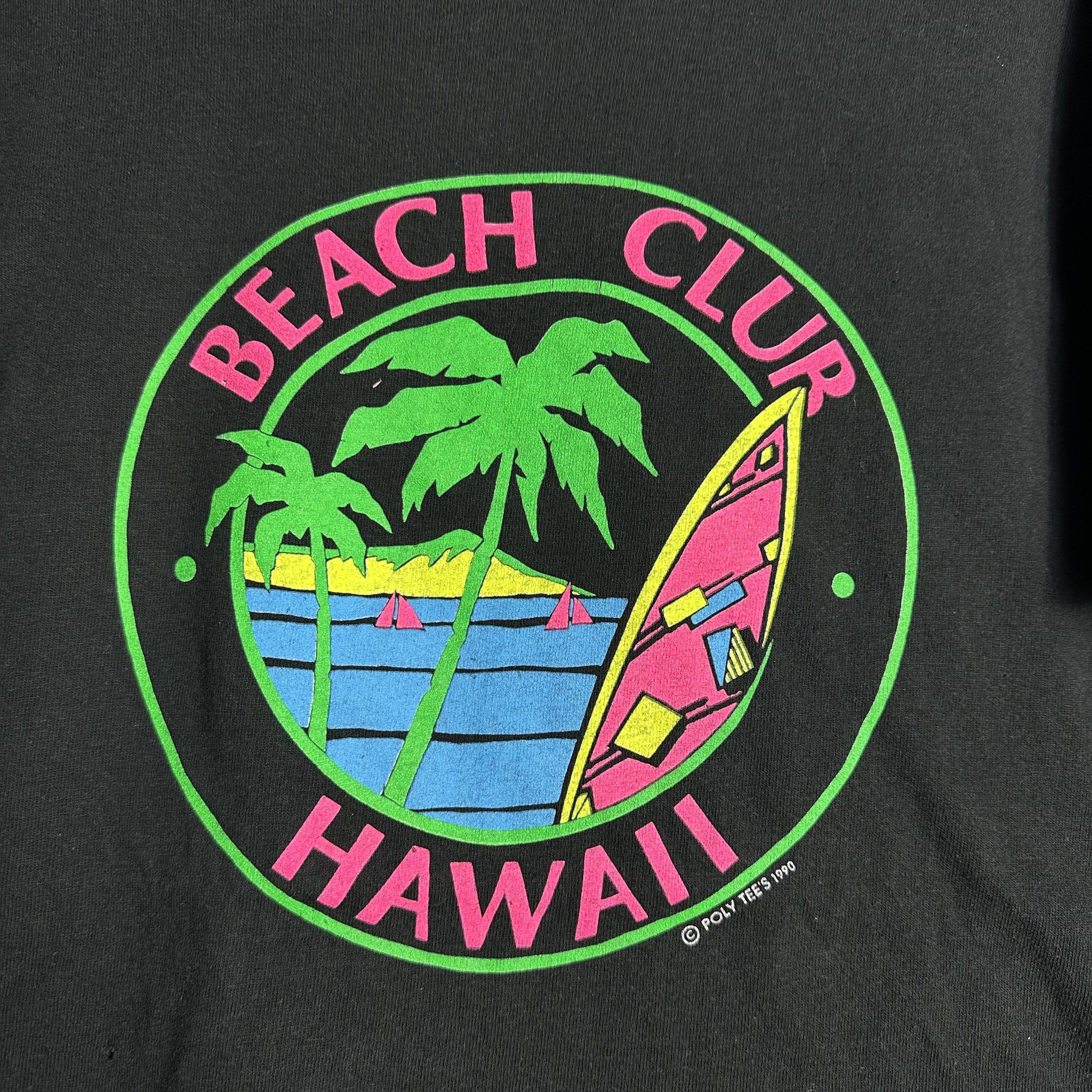 Fruit Of The Loom 🔥RARE🔥Vintage 1990 Beach Club Hawaii T-shirt Single Stich Size US L / EU 52-54 / 3 - 3 Thumbnail