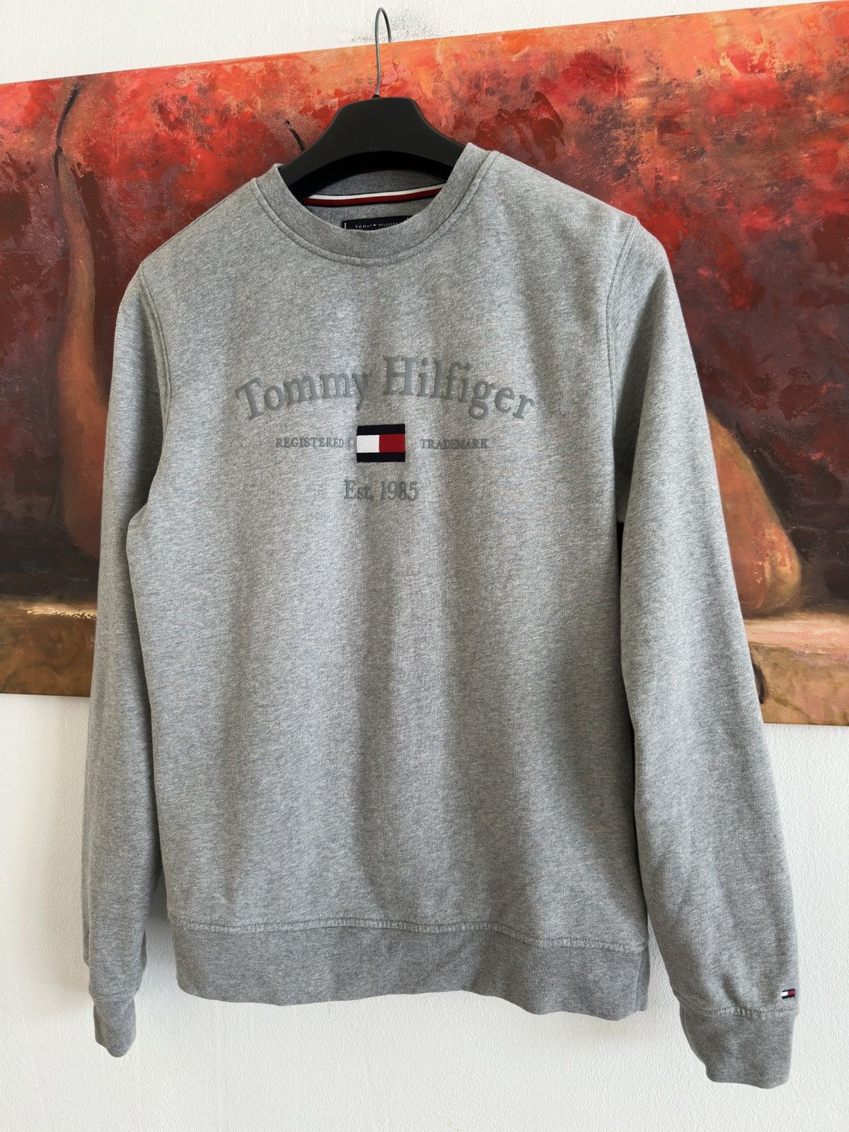 Tommy Hilfiger Tommy Hilfiger Gray Cotton Sweatshirt Size M Size US M / EU 48-50 / 2 - 2 Thumbnail